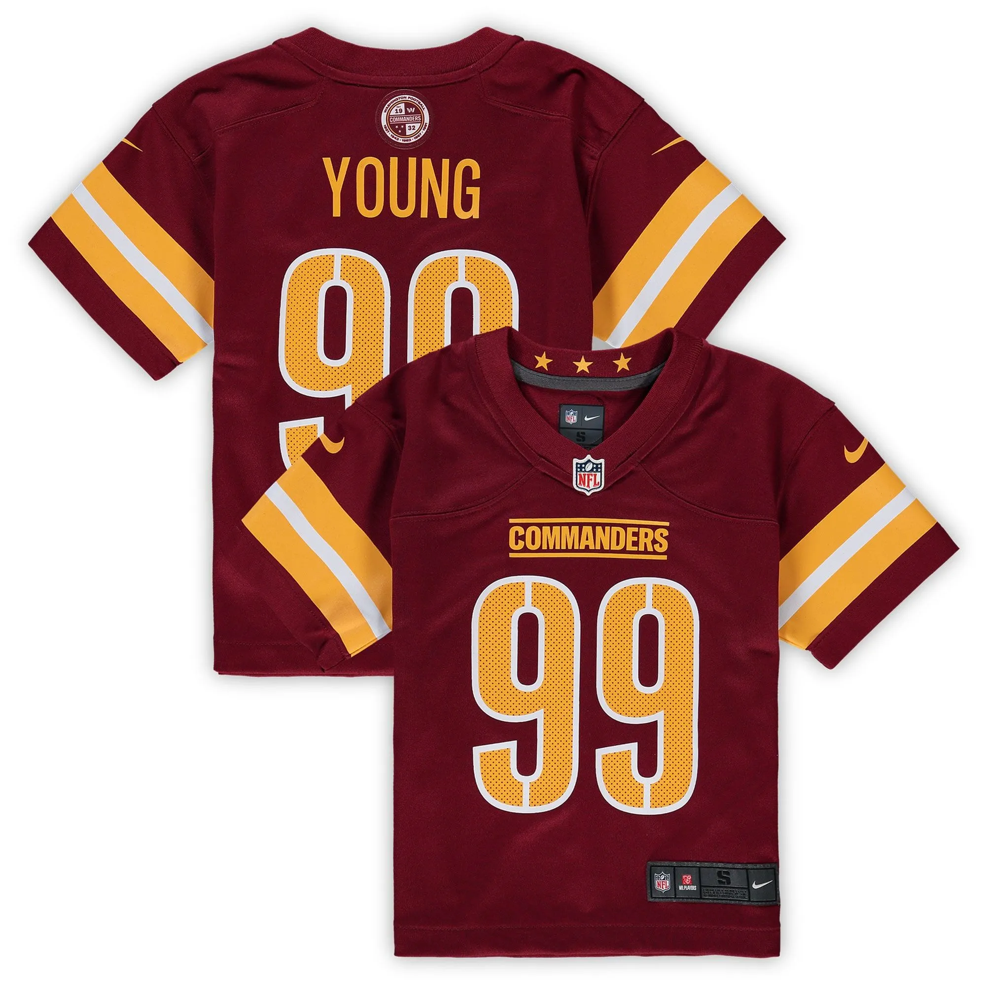 Chase Young Washington Commanders  Preschool Game Jersey - Burgundy