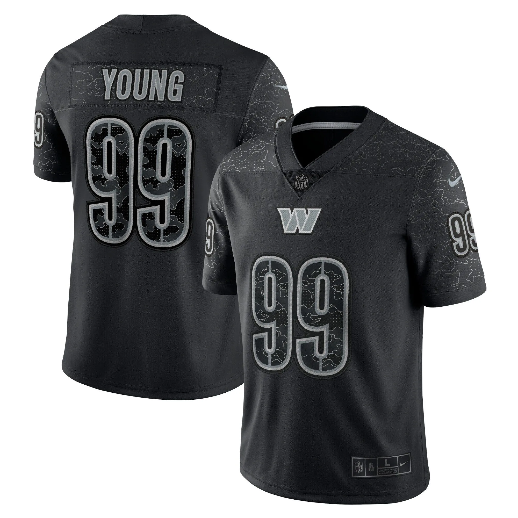 Chase Young Washington Commanders  RFLCTV Limited Jersey - Black