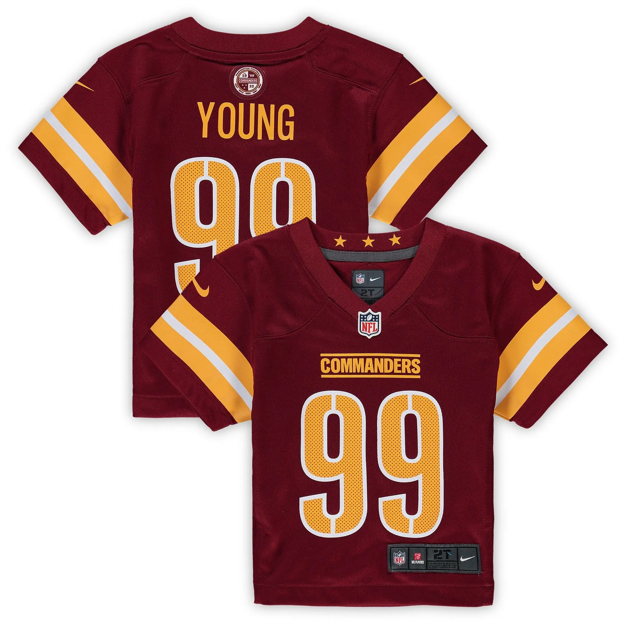 Chase Young Washington Commanders  Toddler Game Jersey - Burgundy