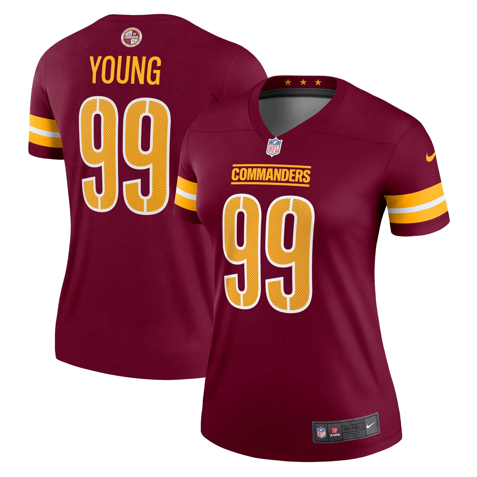 Chase Young Washington Commanders  Women's Legend Jersey - Burgundy