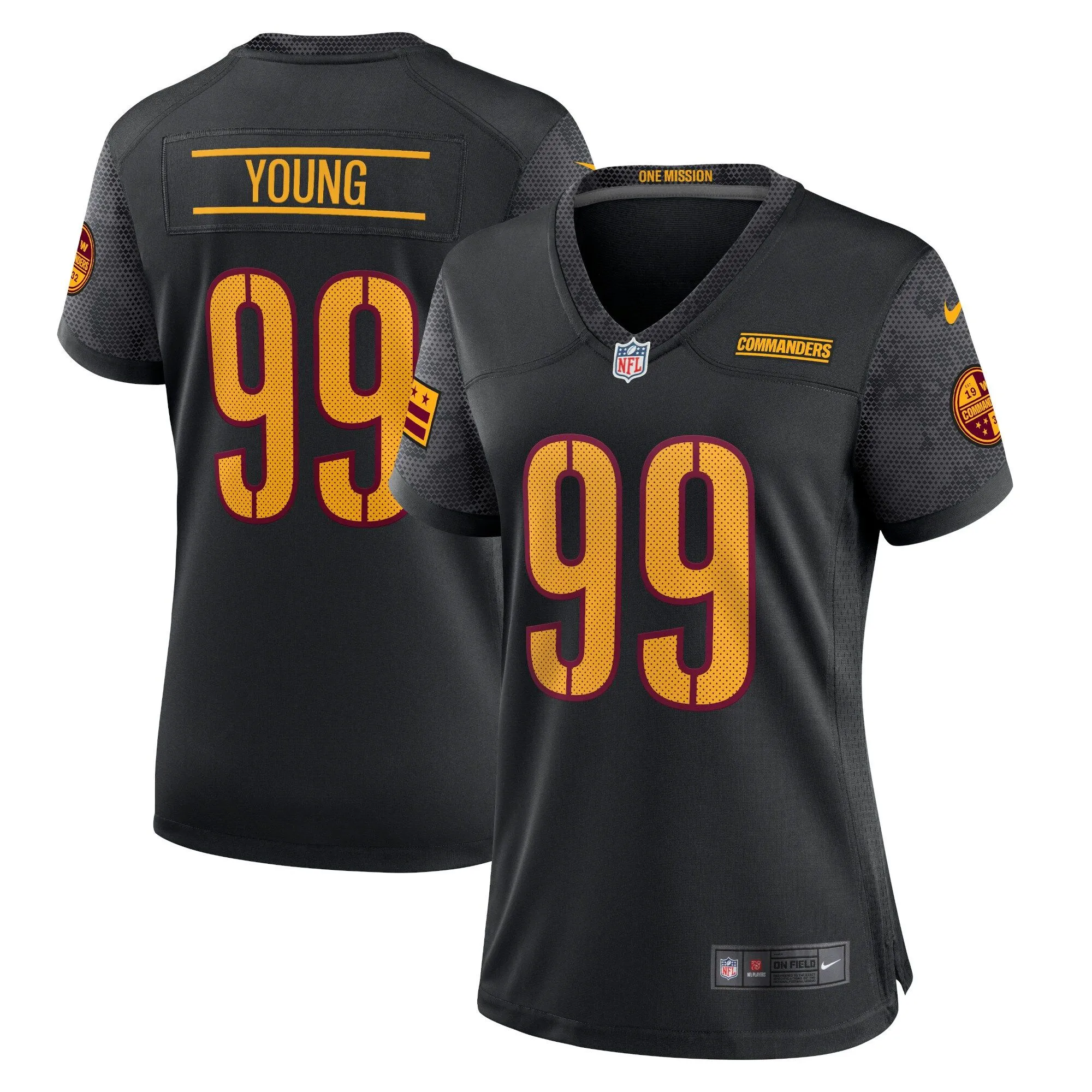 Chase Young Washington Commanders  Women's Player Jersey - Black