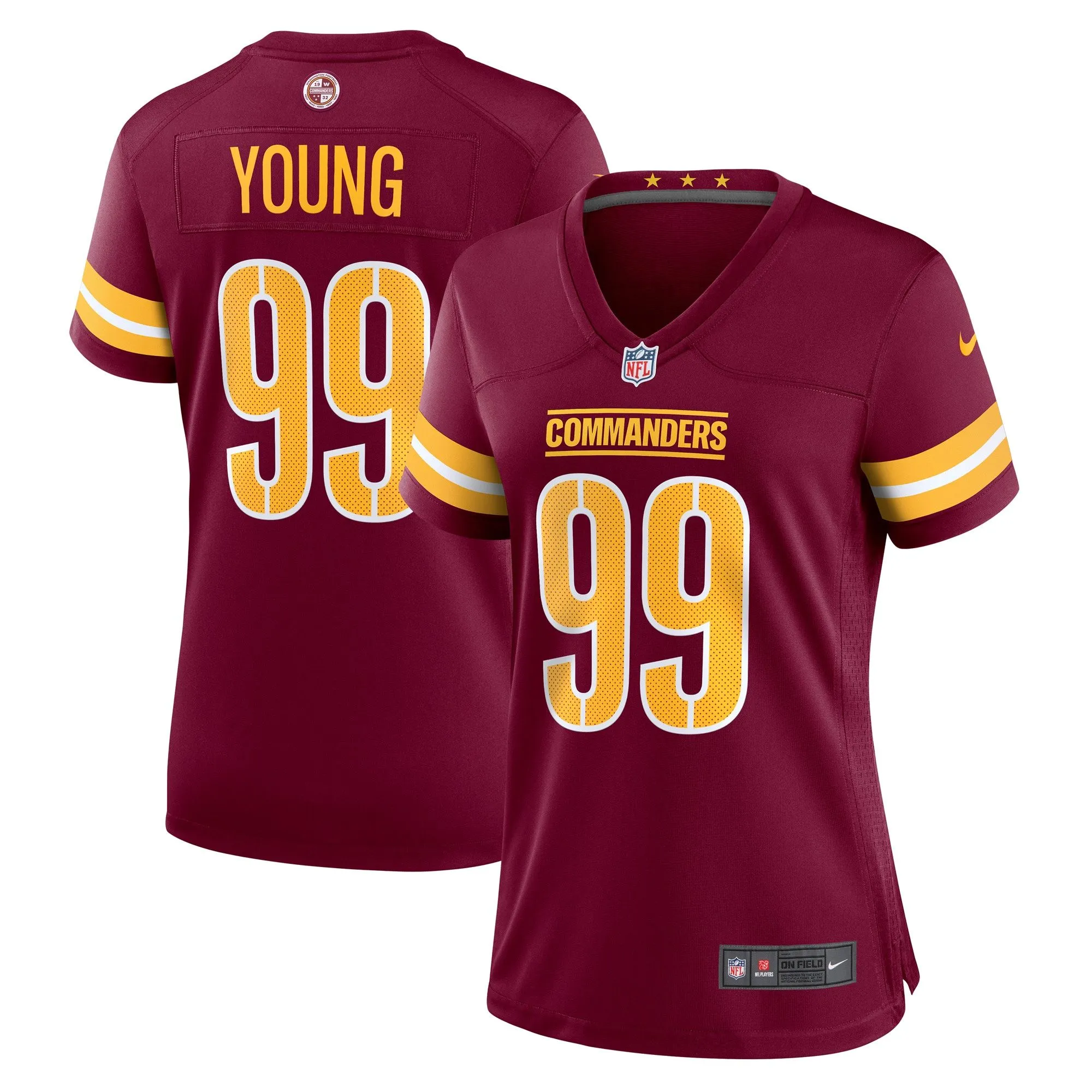 Chase Young Washington Commanders  Women's Player Jersey - Burgundy