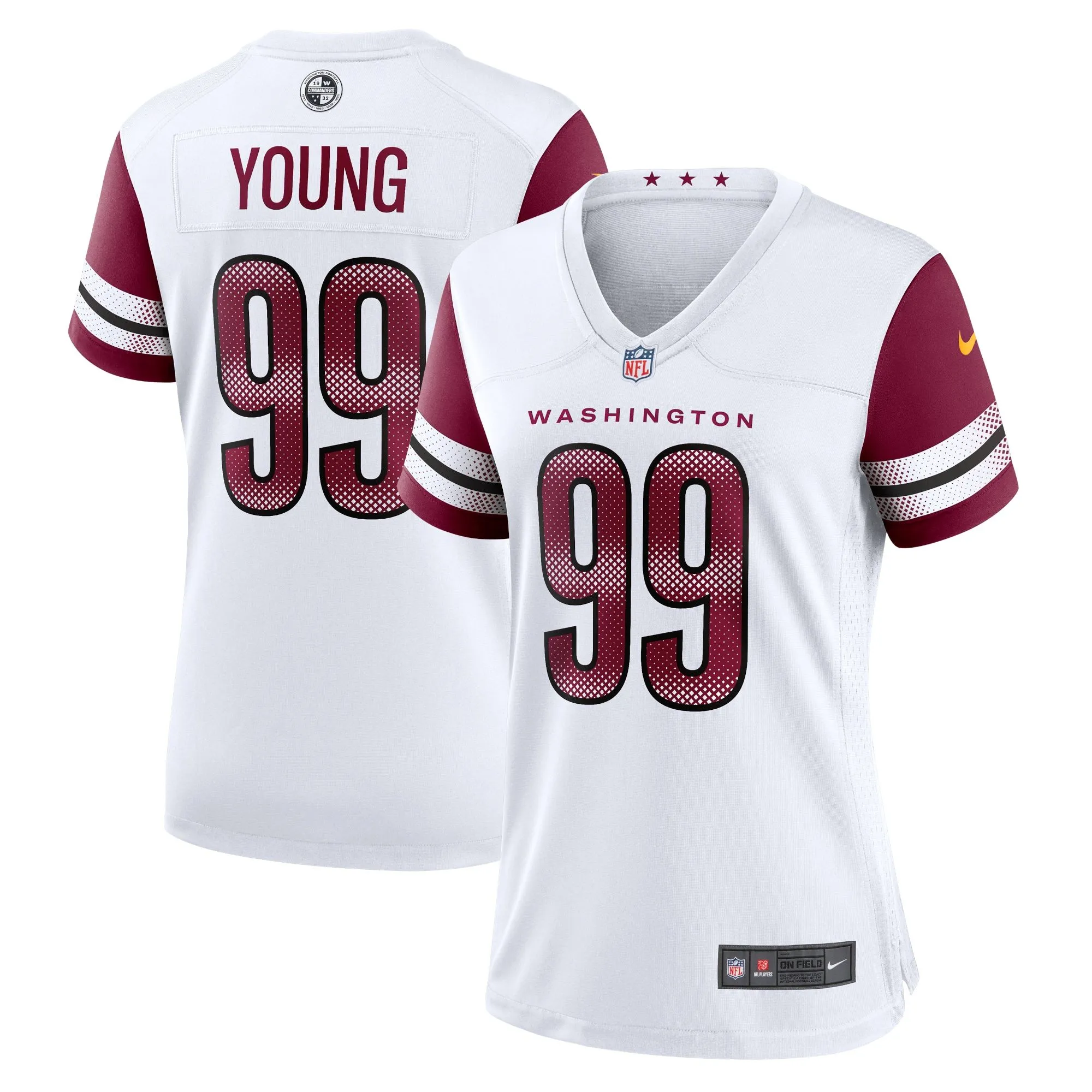 Chase Young Washington Commanders  Women's Player Jersey - White