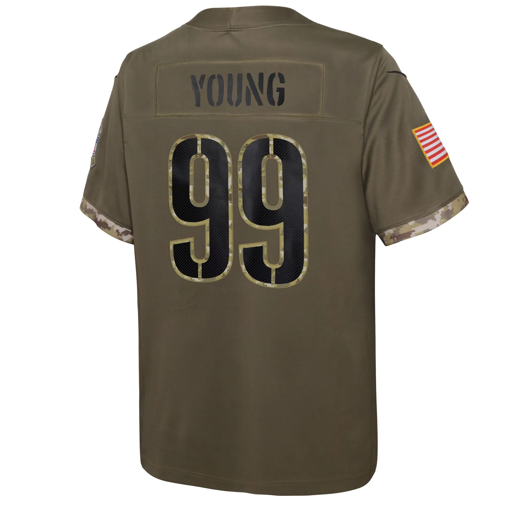 Chase Young Washington Commanders  Youth 2022 Salute To Service Player Limited Jersey - Olive