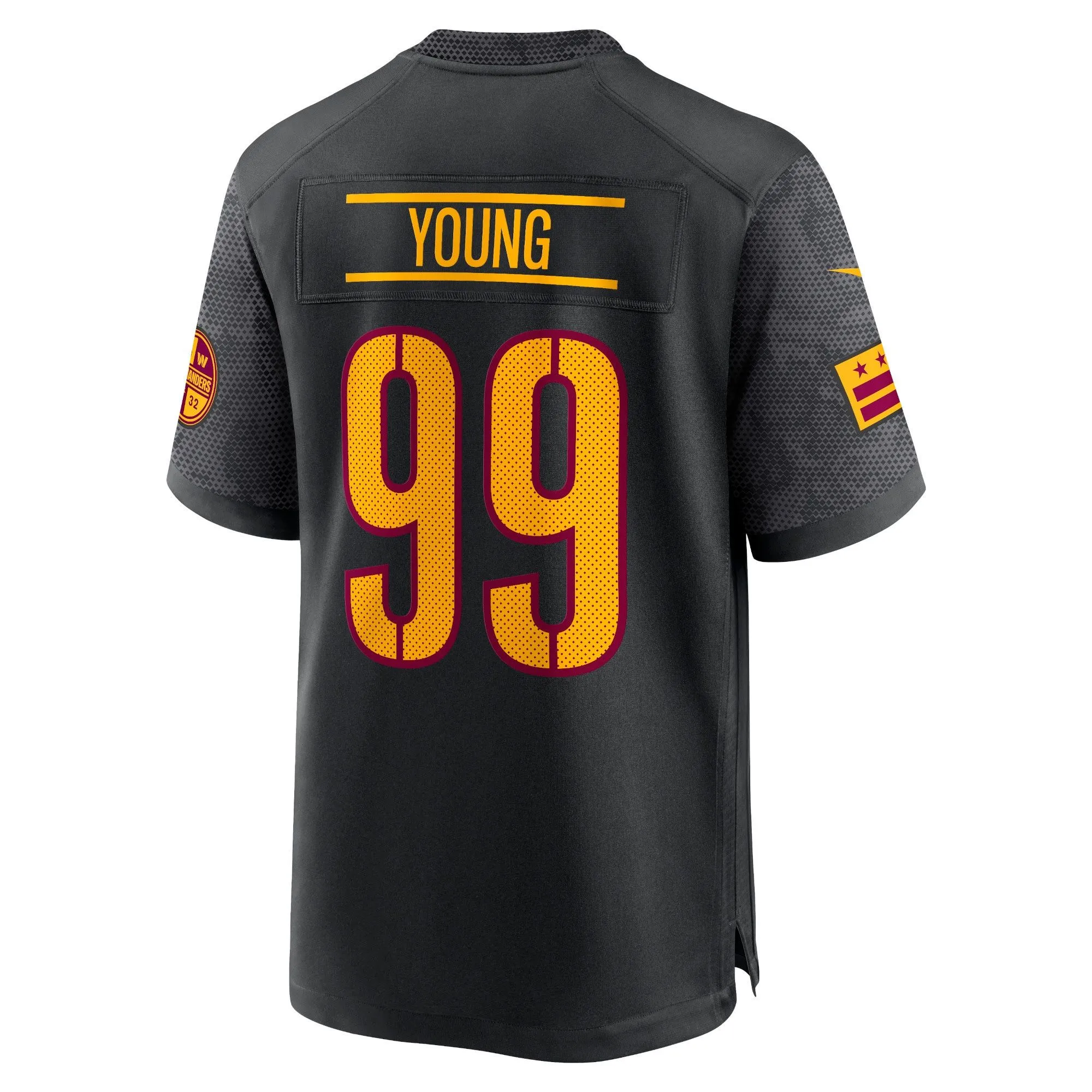 Chase Young Washington Commanders  Youth Game Jersey - Black