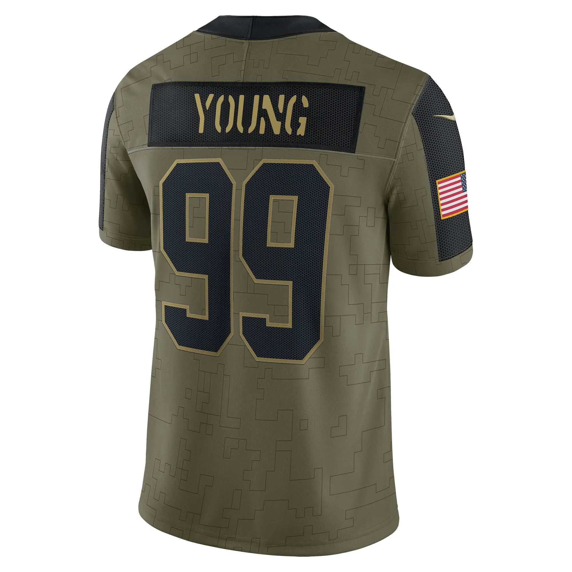 Chase Young Washington Football Team  2021 Salute To Service Limited Player Jersey - Olive