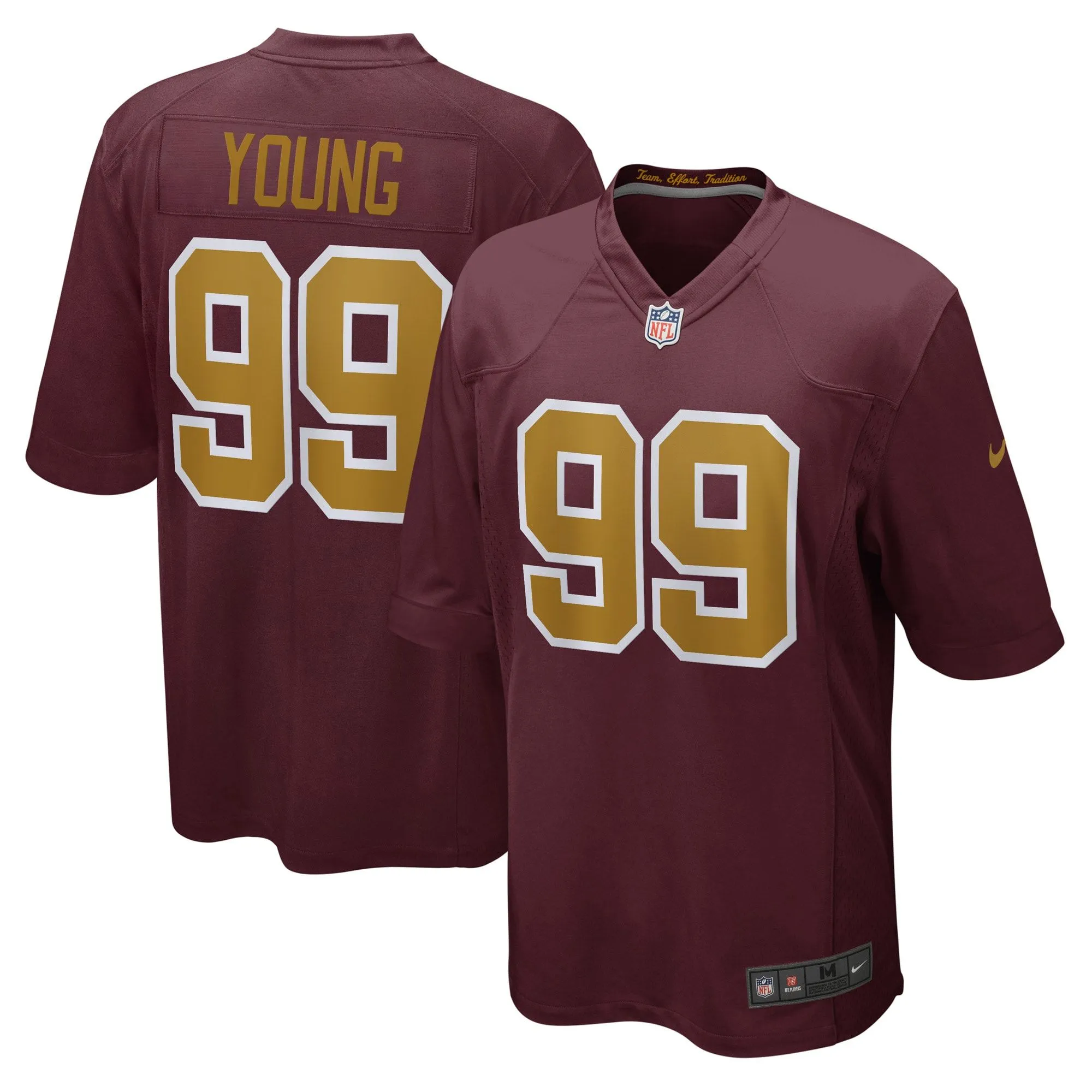 Chase Young Washington Football Team  Alternate Game Jersey - Burgundy