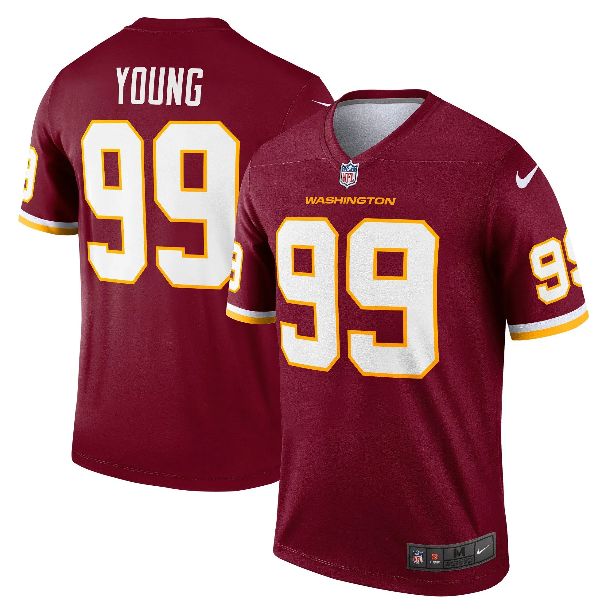 Chase Young Washington Football Team  Legend Jersey - Burgundy