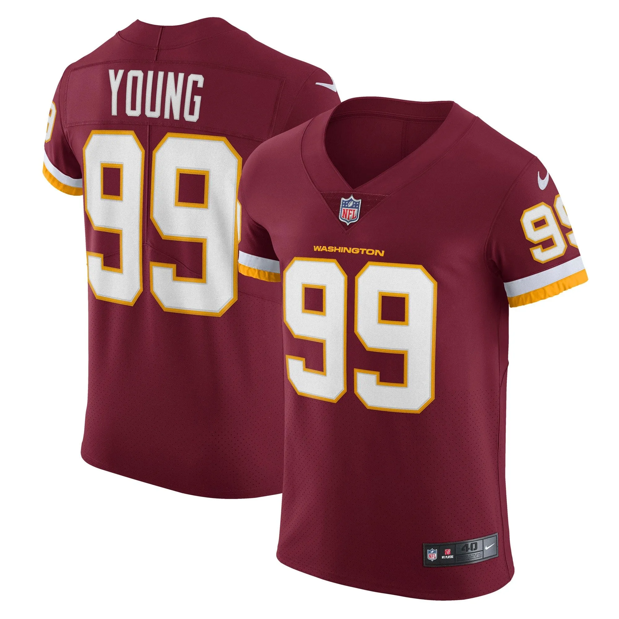 Chase Young Washington Football Team  Vapor Elite Player Jersey - Burgundy