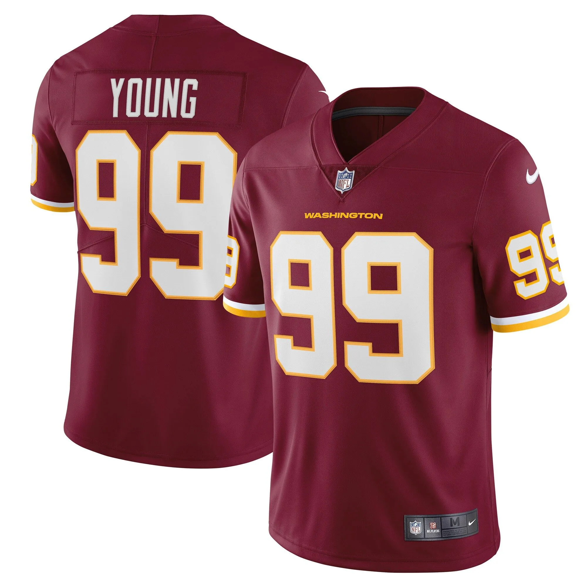 Chase Young Washington Football Team  Vapor Limited Jersey - Burgundy