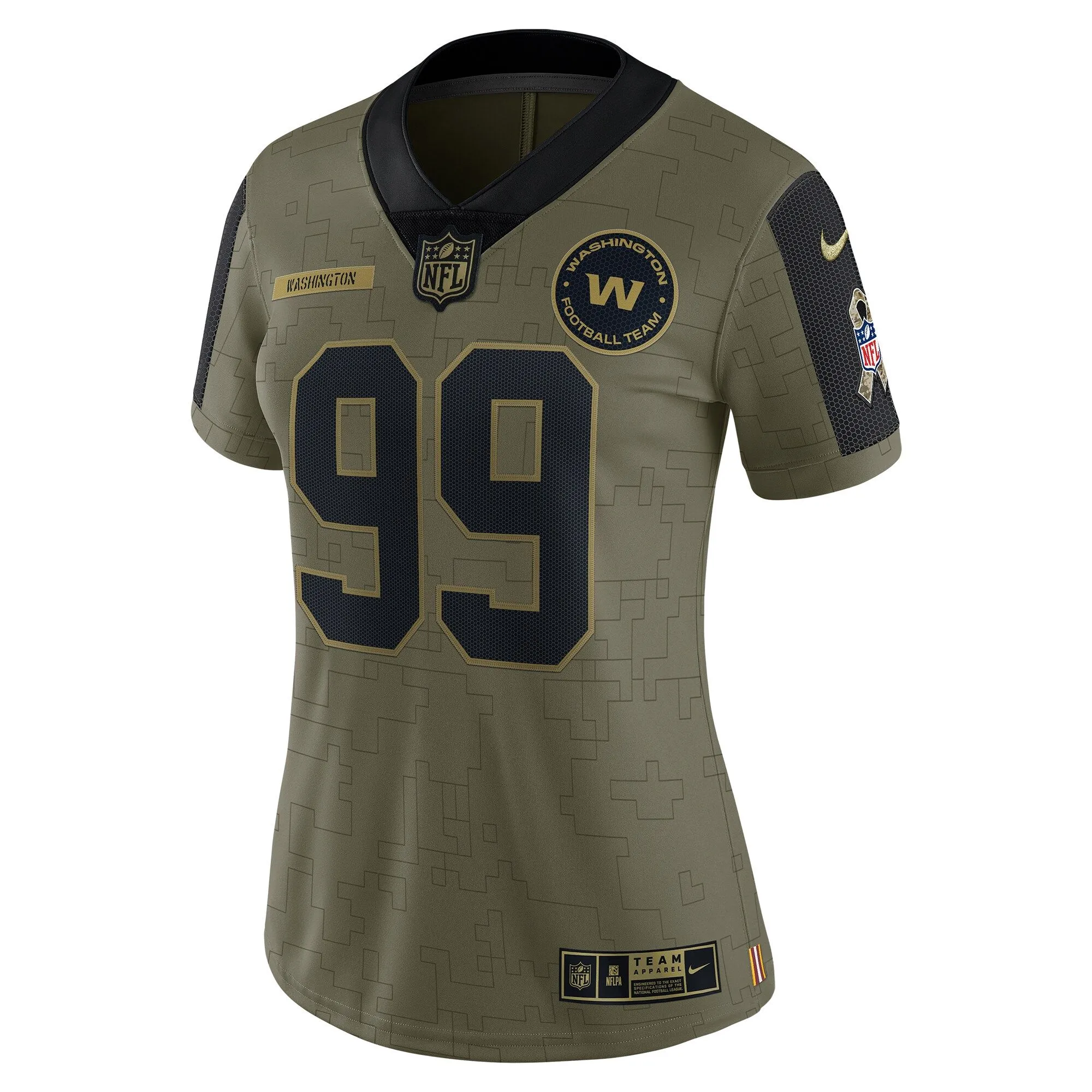 Chase Young Washington Football Team  Women's 2021 Salute To Service Limited Player Jersey - Olive