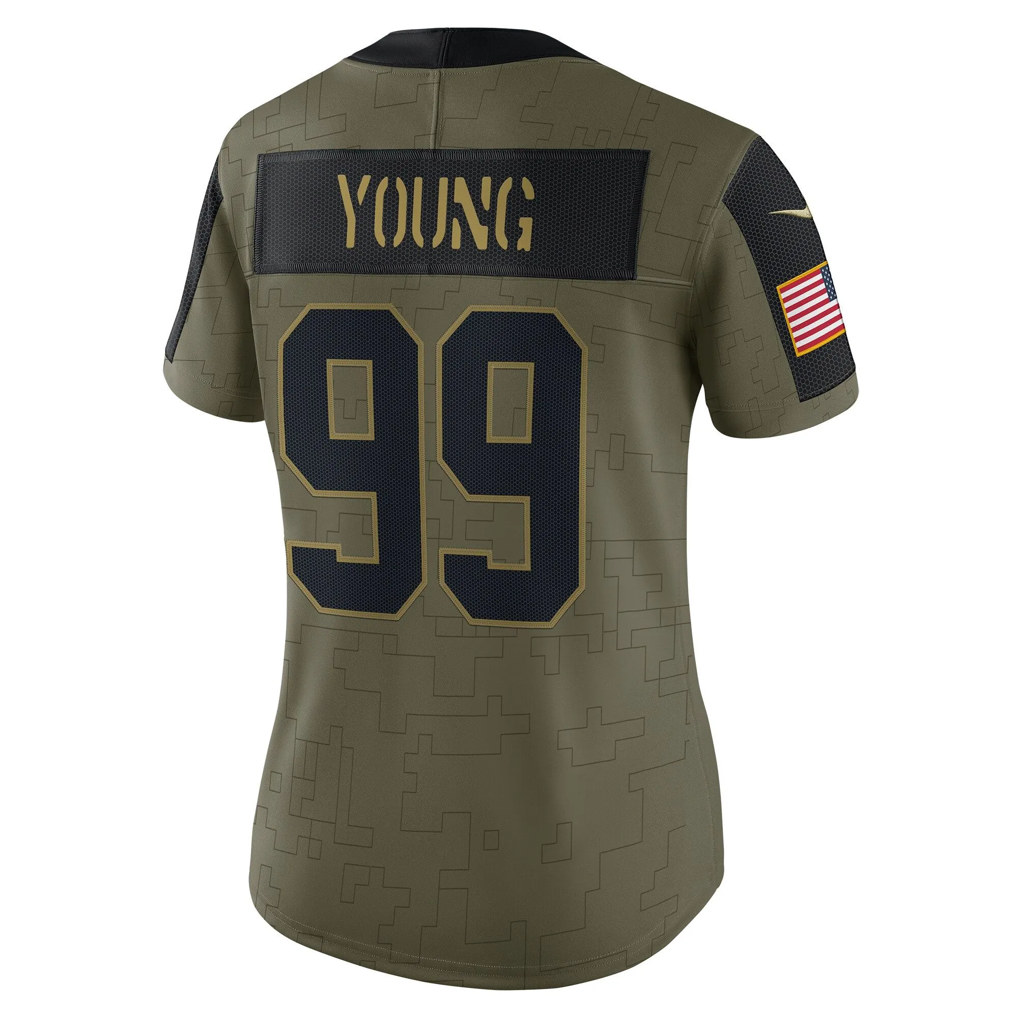 Chase Young Washington Football Team  Women's 2021 Salute To Service Limited Player Jersey - Olive