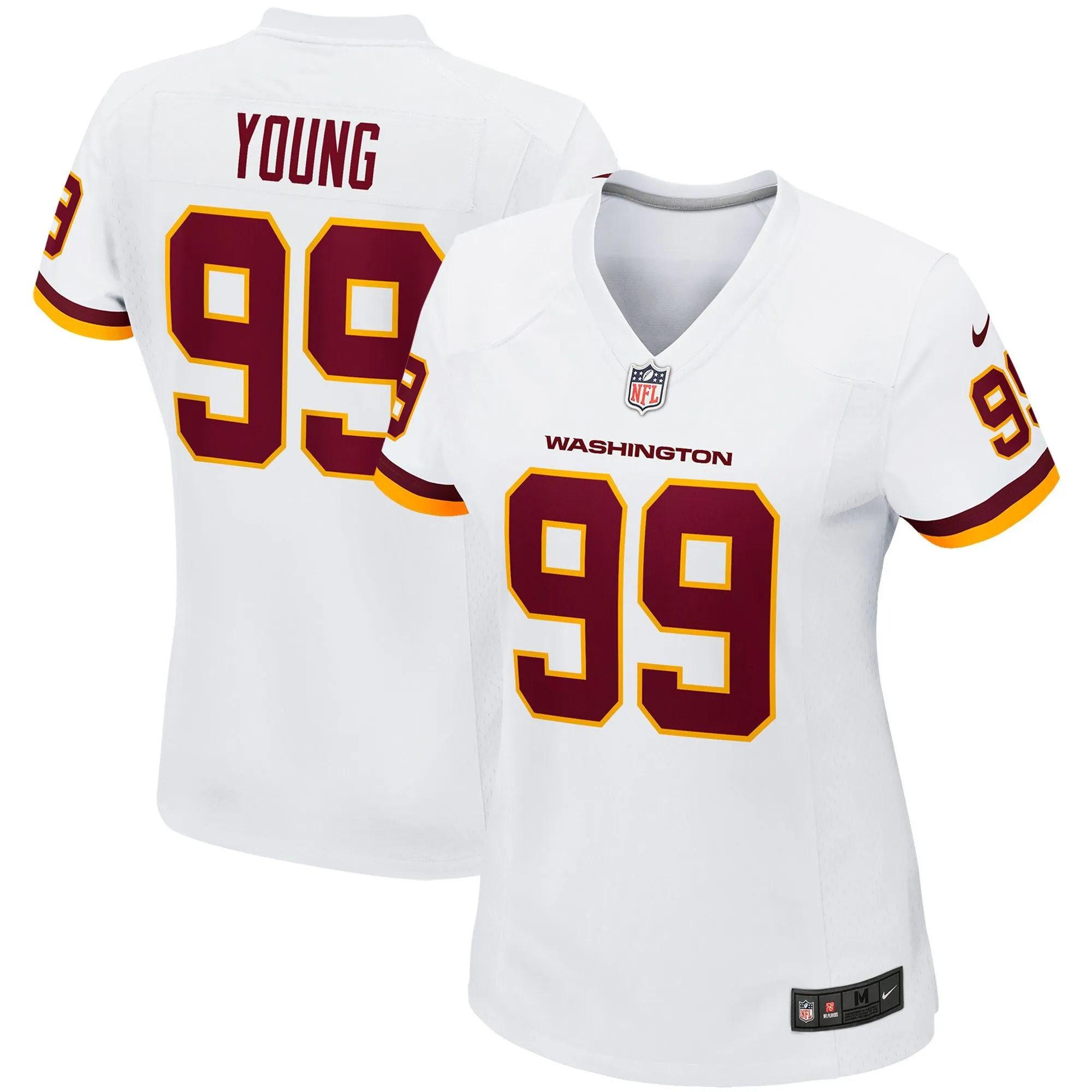 Chase Young Washington Football Team  Women's Game Player Jersey - White