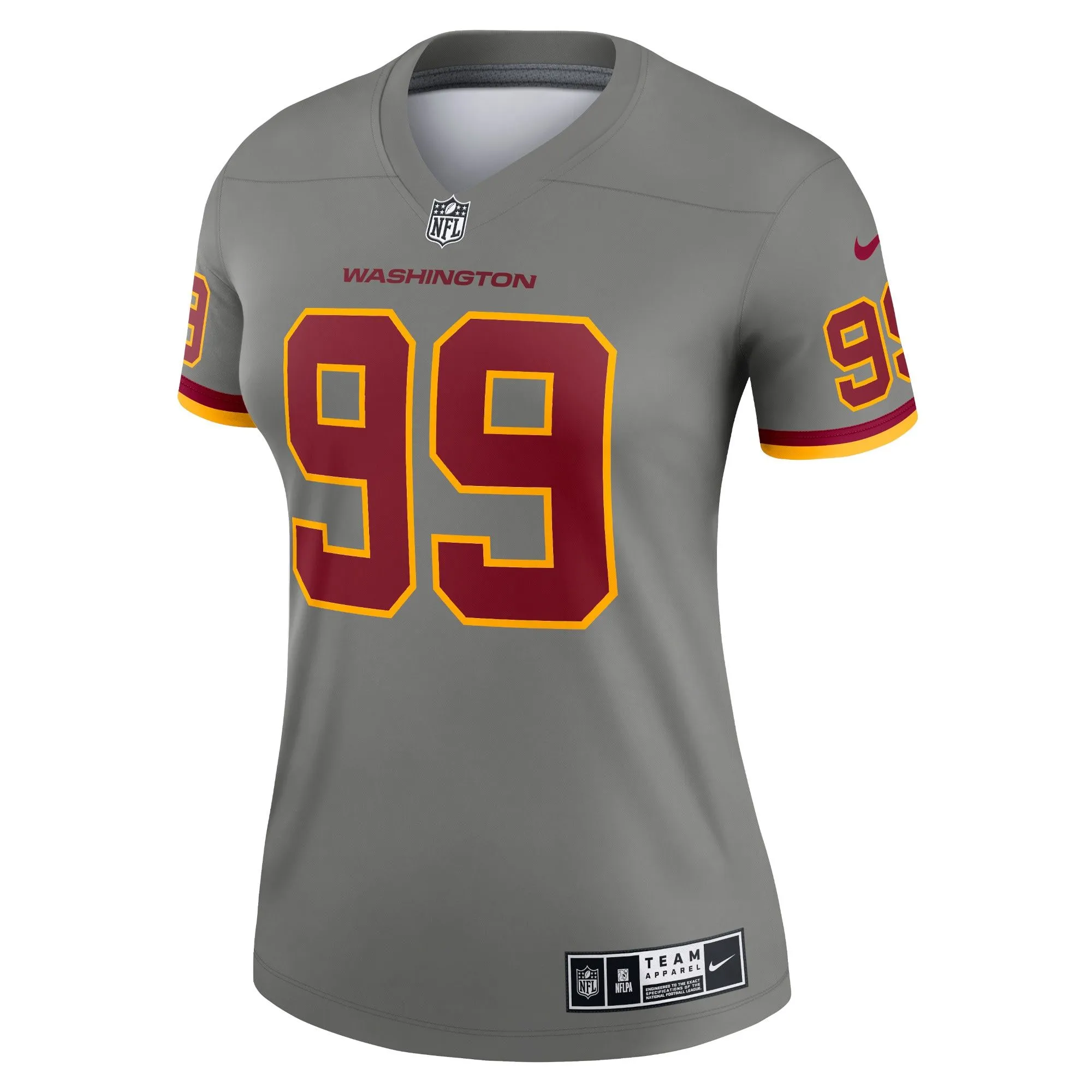 Chase Young Washington Football Team  Women's Inverted Legend Jersey - Gray