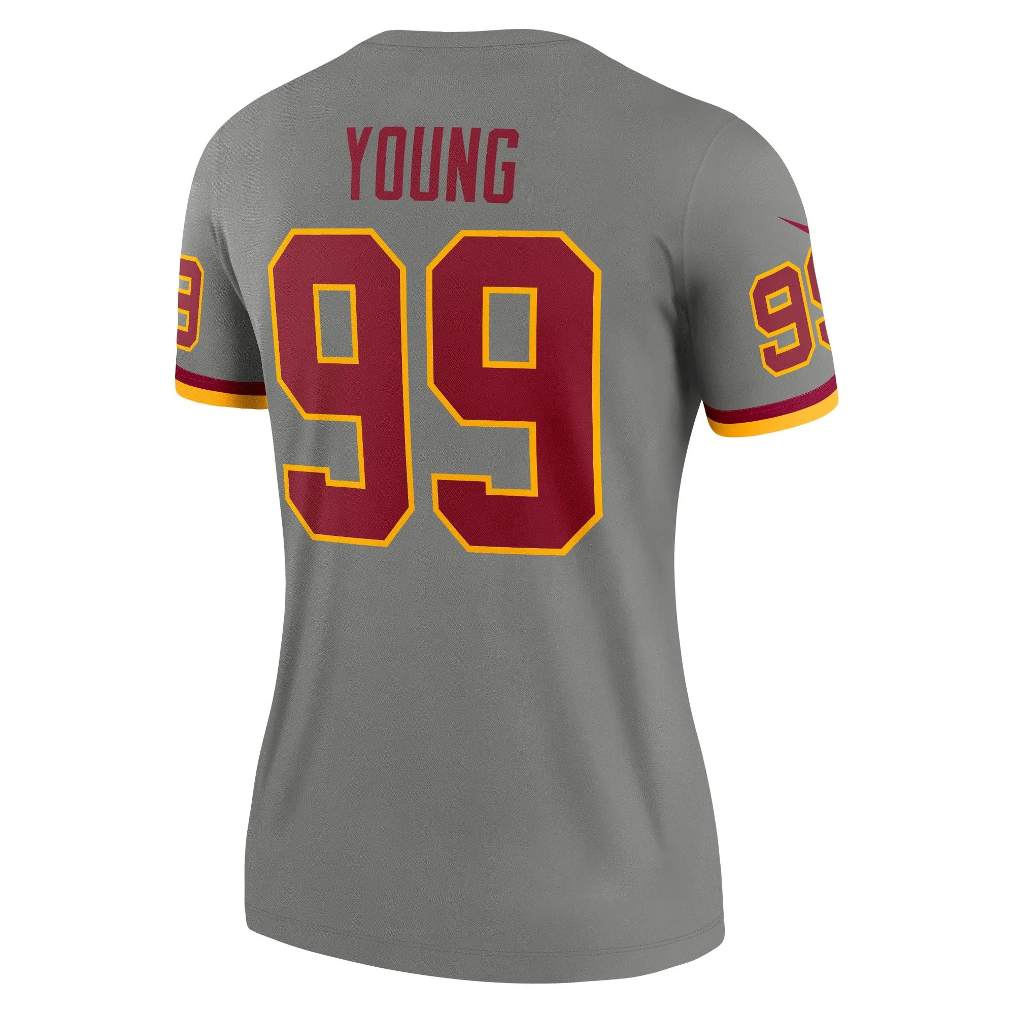 Chase Young Washington Football Team  Women's Inverted Legend Jersey - Gray