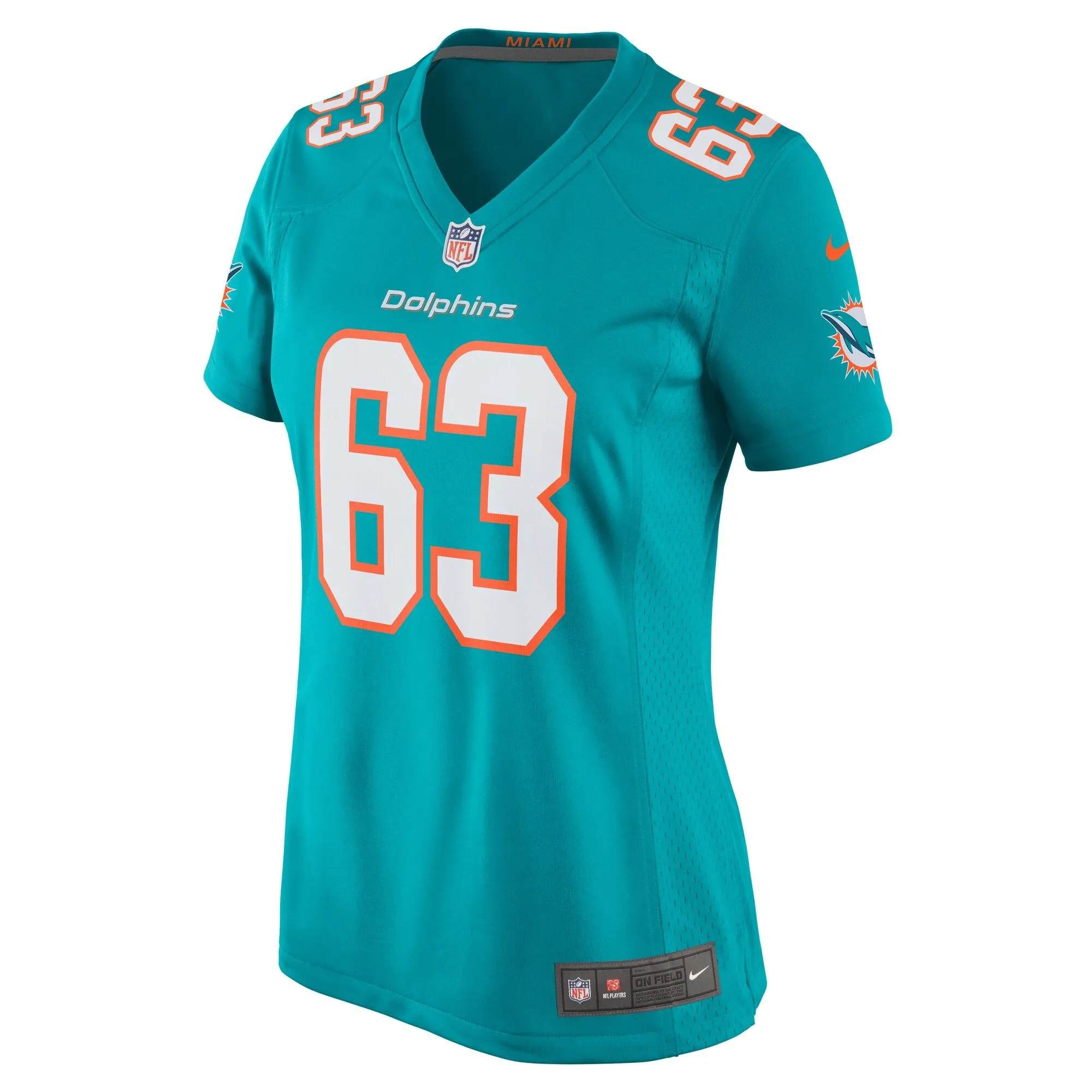 Chasen Hines Miami Dolphins  Women's Team Game Jersey -  Aqua