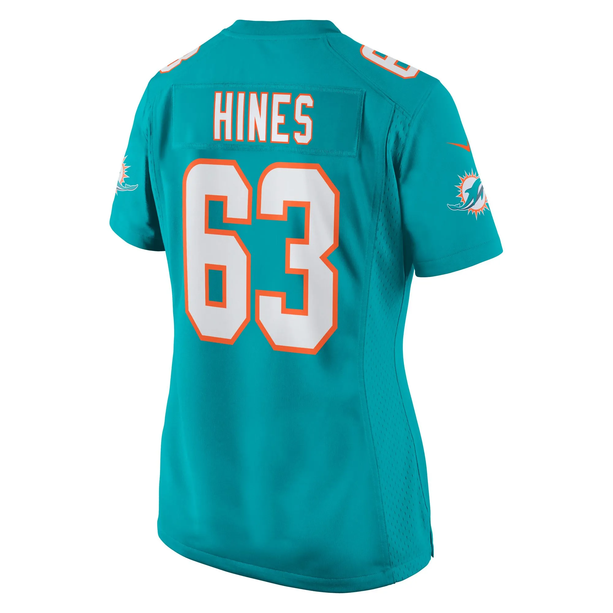 Chasen Hines Miami Dolphins  Women's Team Game Jersey -  Aqua