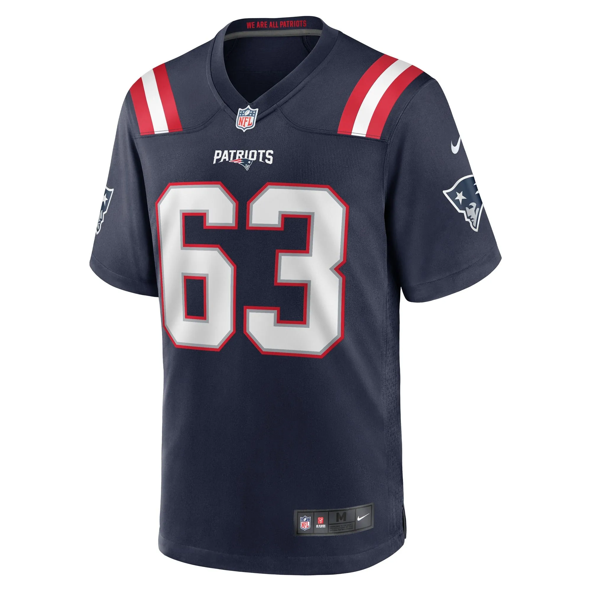 Chasen Hines New England Patriots  Game Player Jersey - Navy