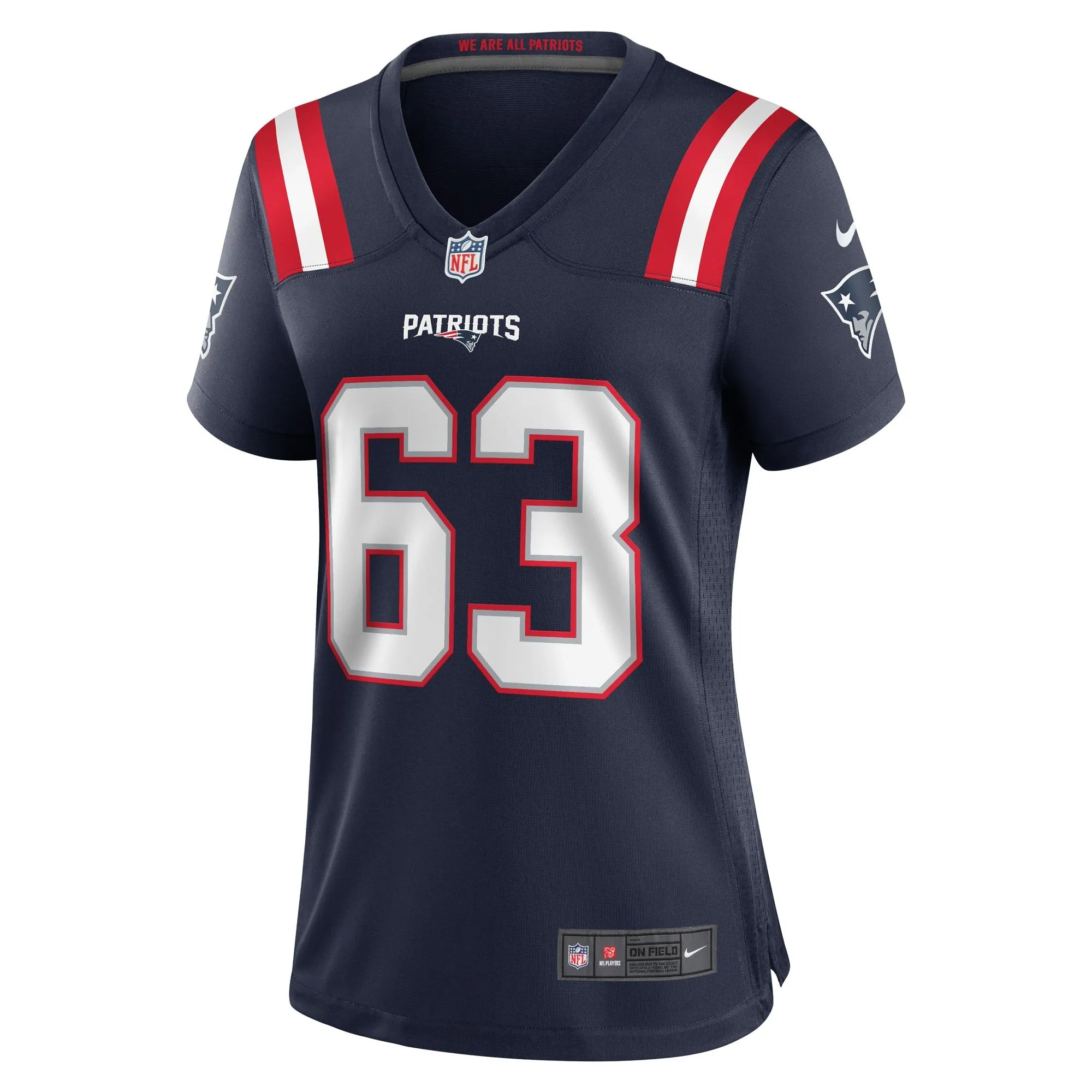 Chasen Hines New England Patriots  Women's Game Player Jersey - Navy