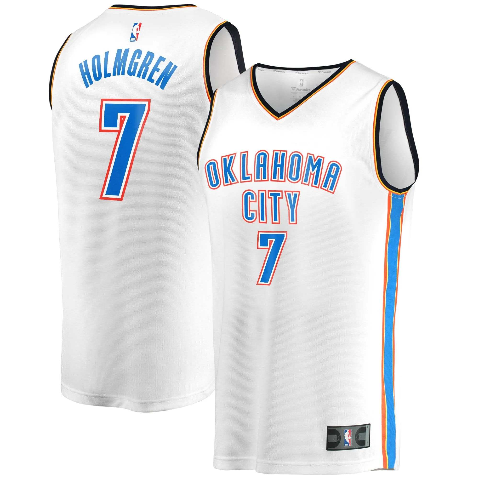 Chet Holmgren Oklahoma City Thunder Fanatics Branded Fast Break Player Jersey - Association Edition - White