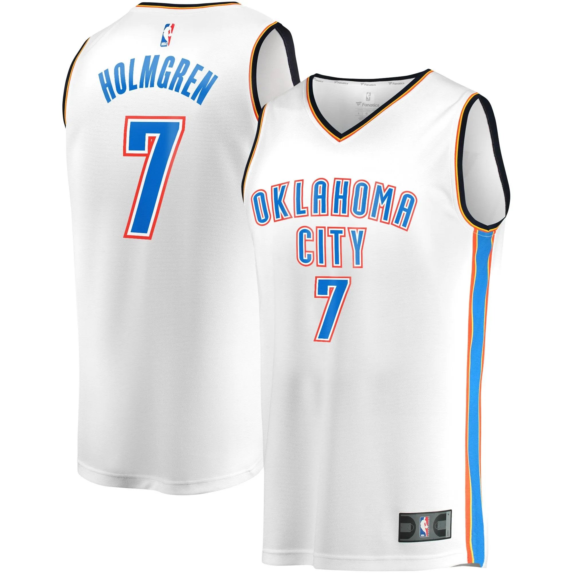 Chet Holmgren Oklahoma City Thunder Fanatics Branded Youth Fast Break Player Jersey - Association Edition - White