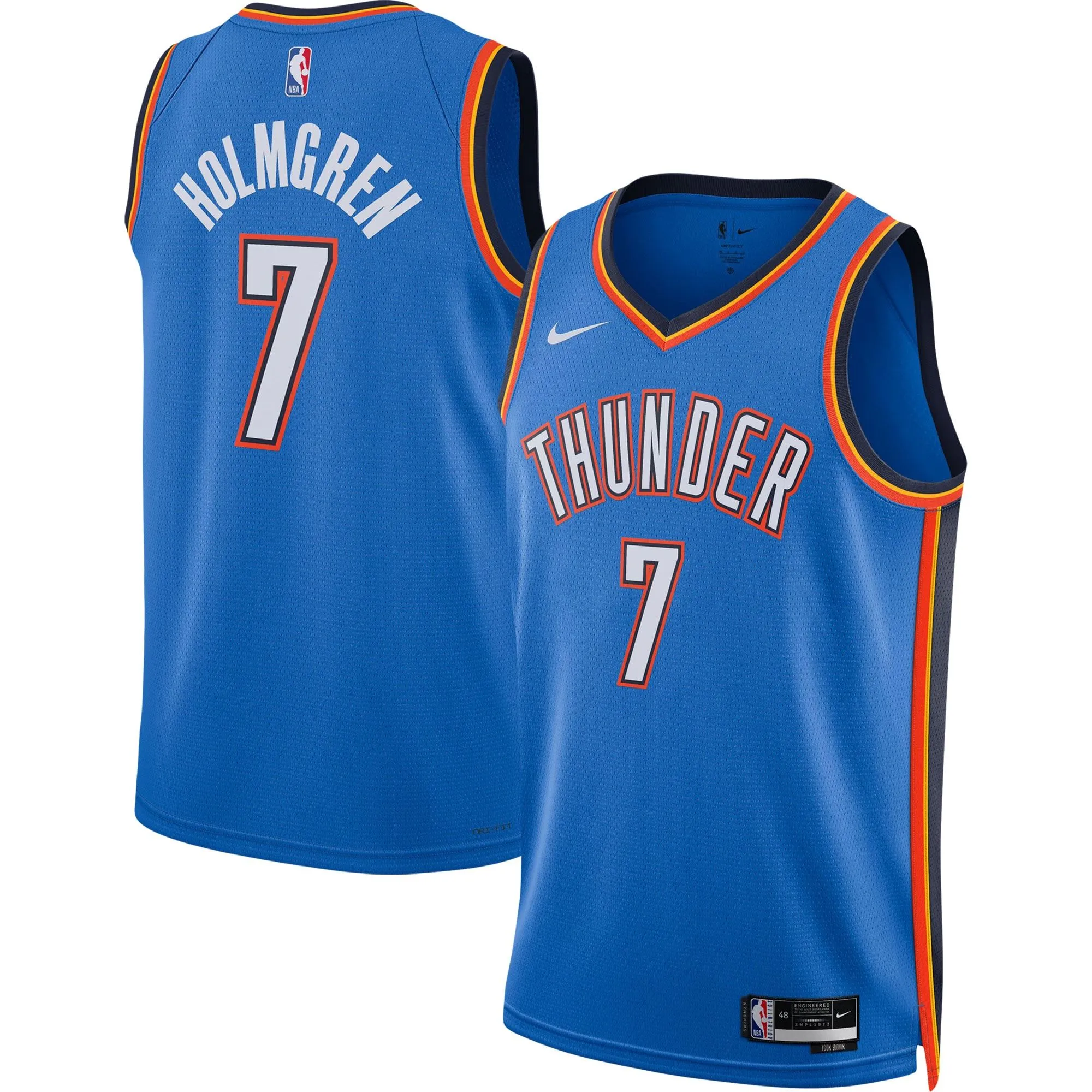 Chet Holmgren Oklahoma City Thunder  Unisex 2022 NBA Draft First Round Pick Player Swingman Jersey - Icon Edition - Blue