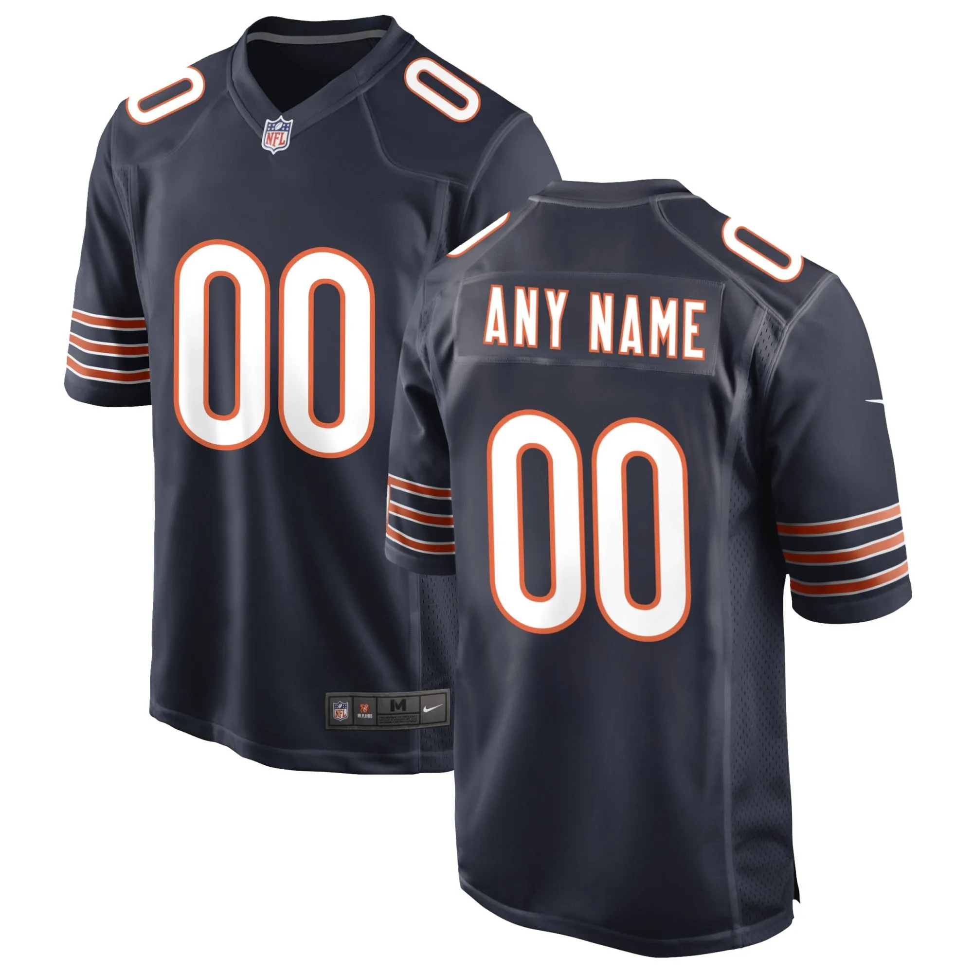 Chicago Bears  Custom Game Jersey - Navy