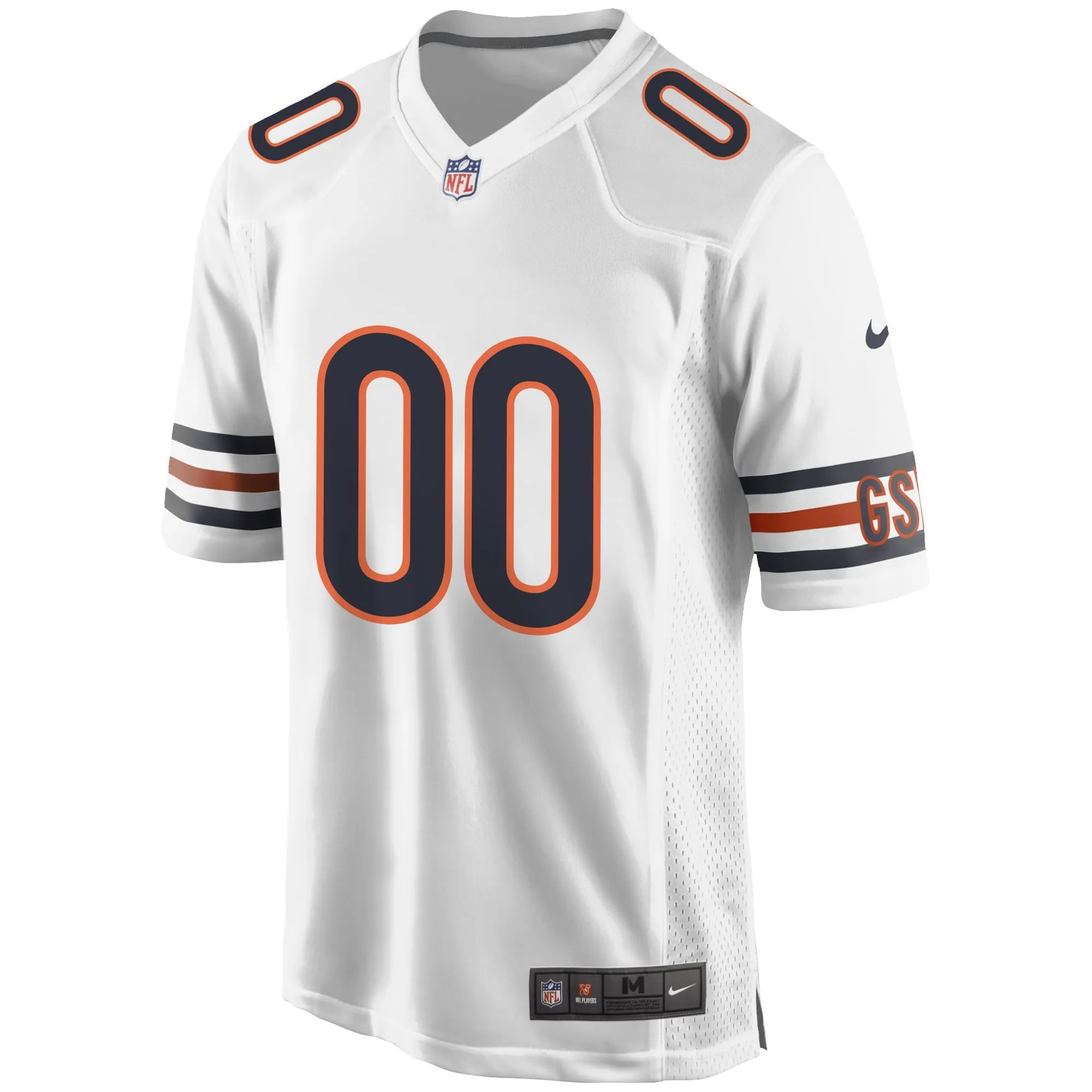 Chicago Bears  Custom Game Jersey - White