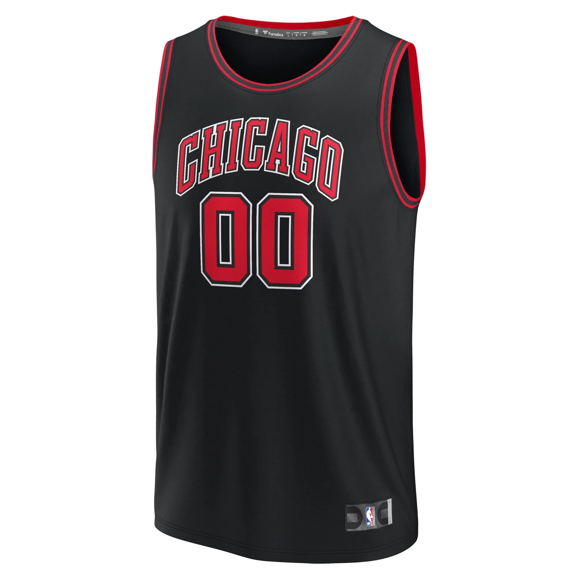 Chicago Bulls Fanatics Branded Youth Fast Break Replica Custom Jersey - Statement Edition - Black