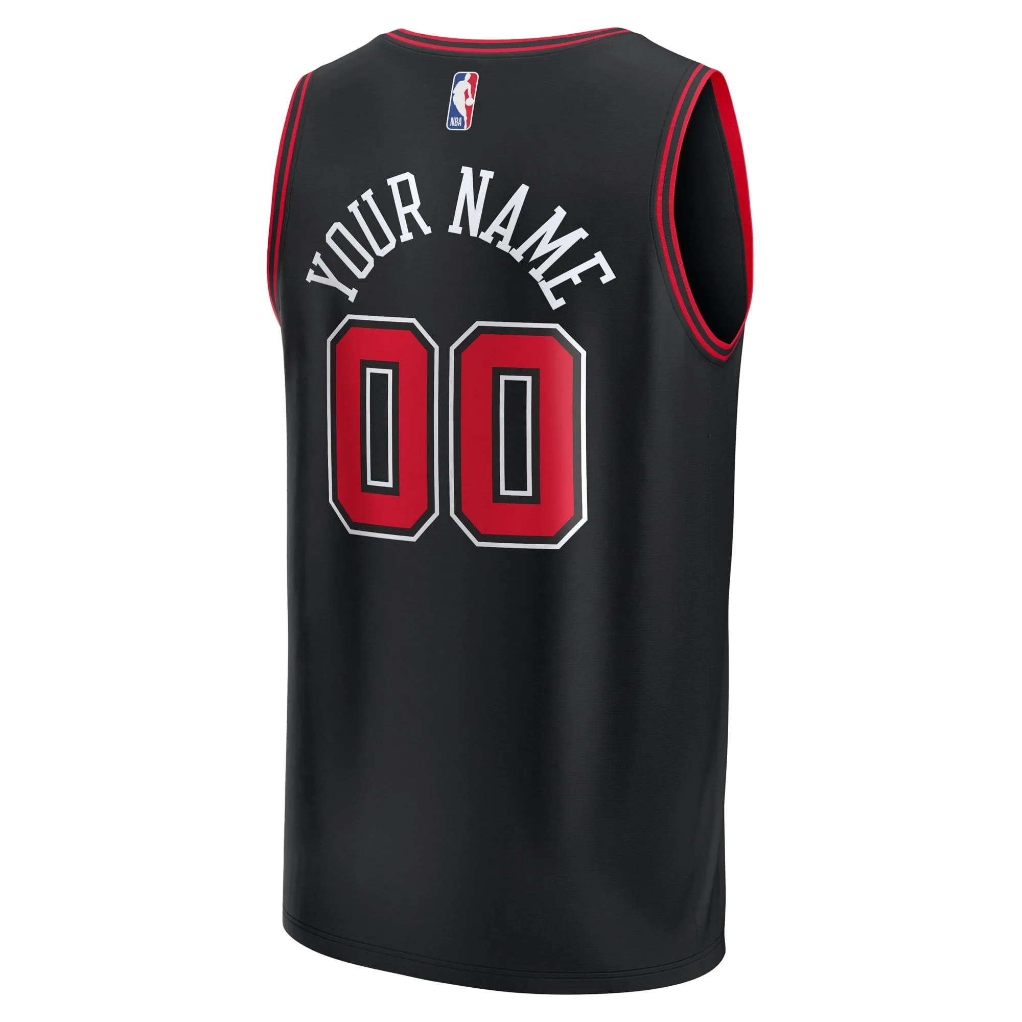 Chicago Bulls Fanatics Branded Youth Fast Break Replica Custom Jersey - Statement Edition - Black