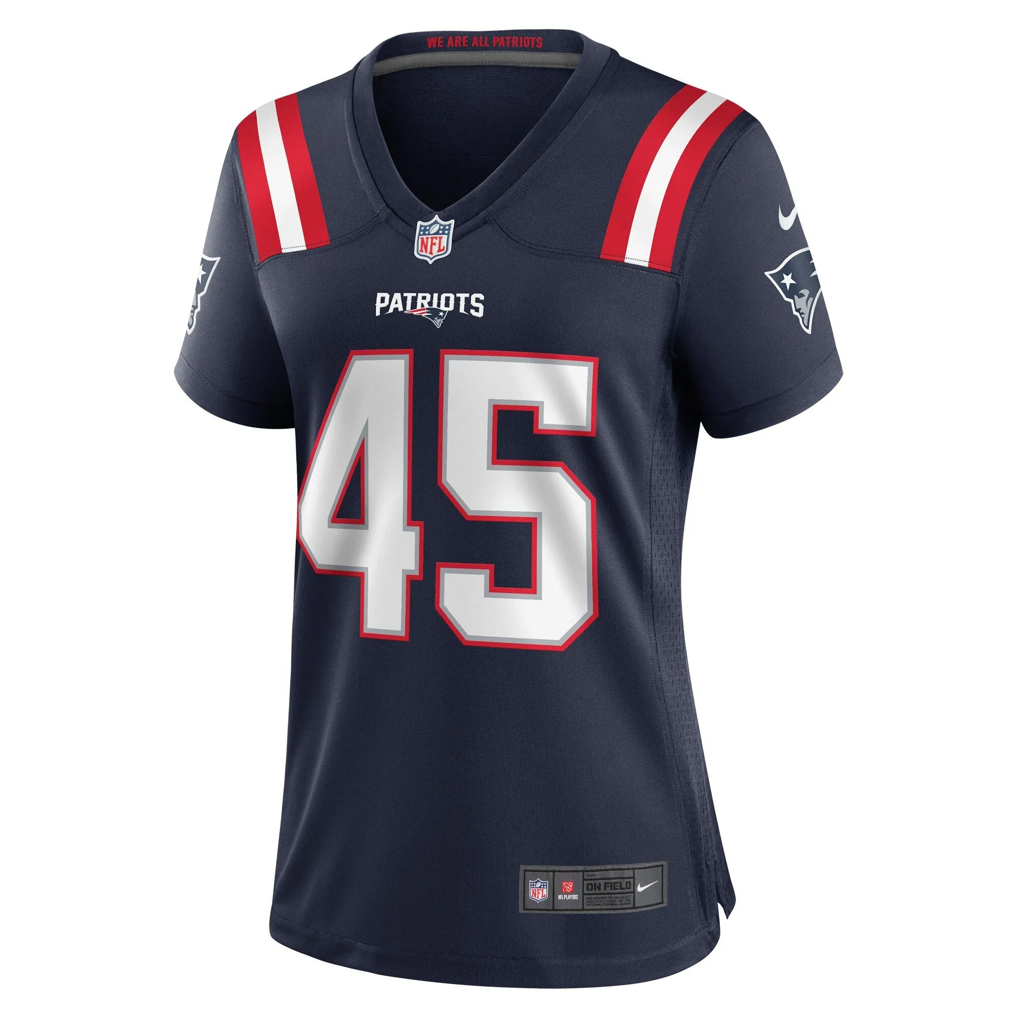 Chris Board New England Patriots  Women's Game Player Jersey - Navy