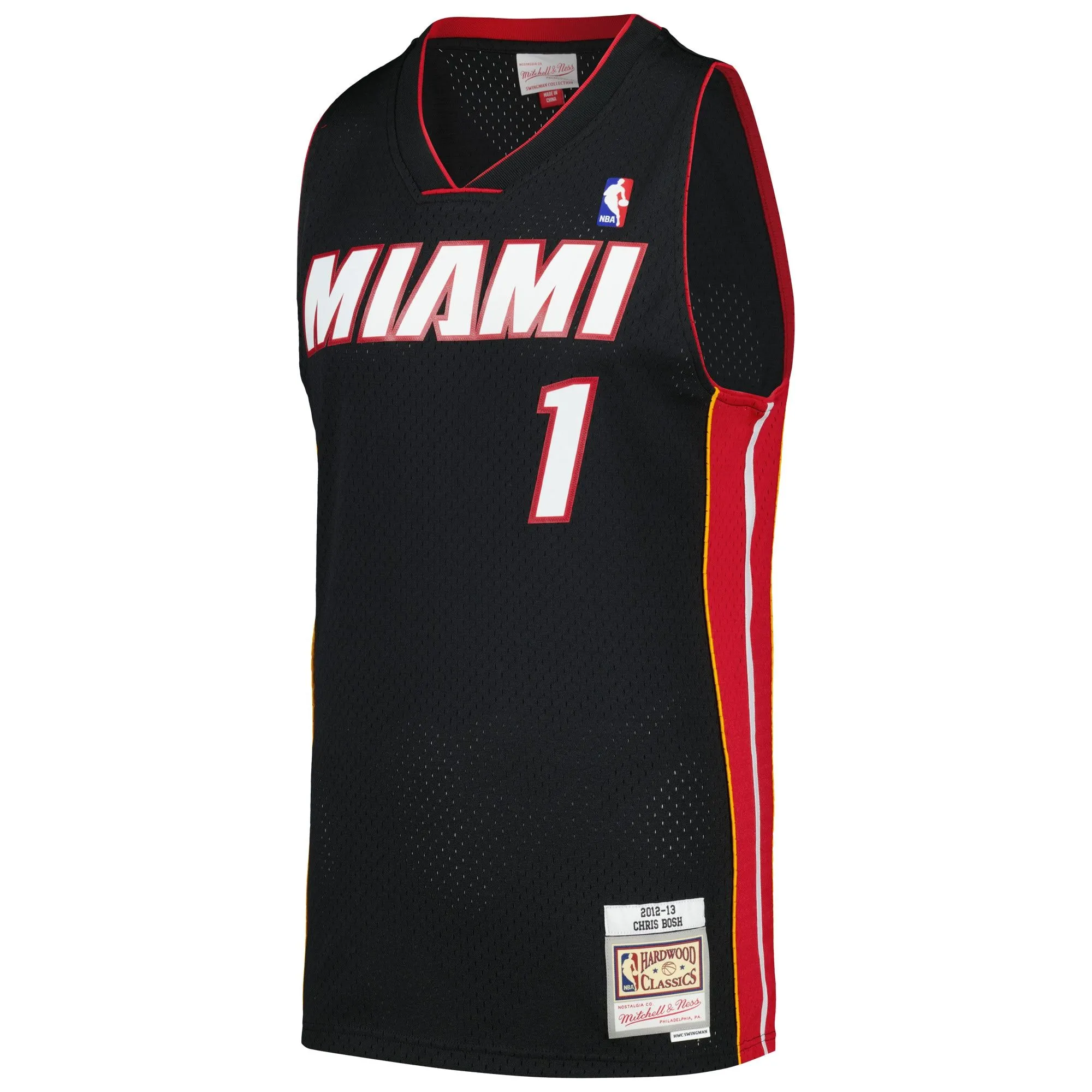 Chris Bosh Miami Heat Mitchell & Ness  2012/13 Hardwood Classics Swingman Jersey - Black