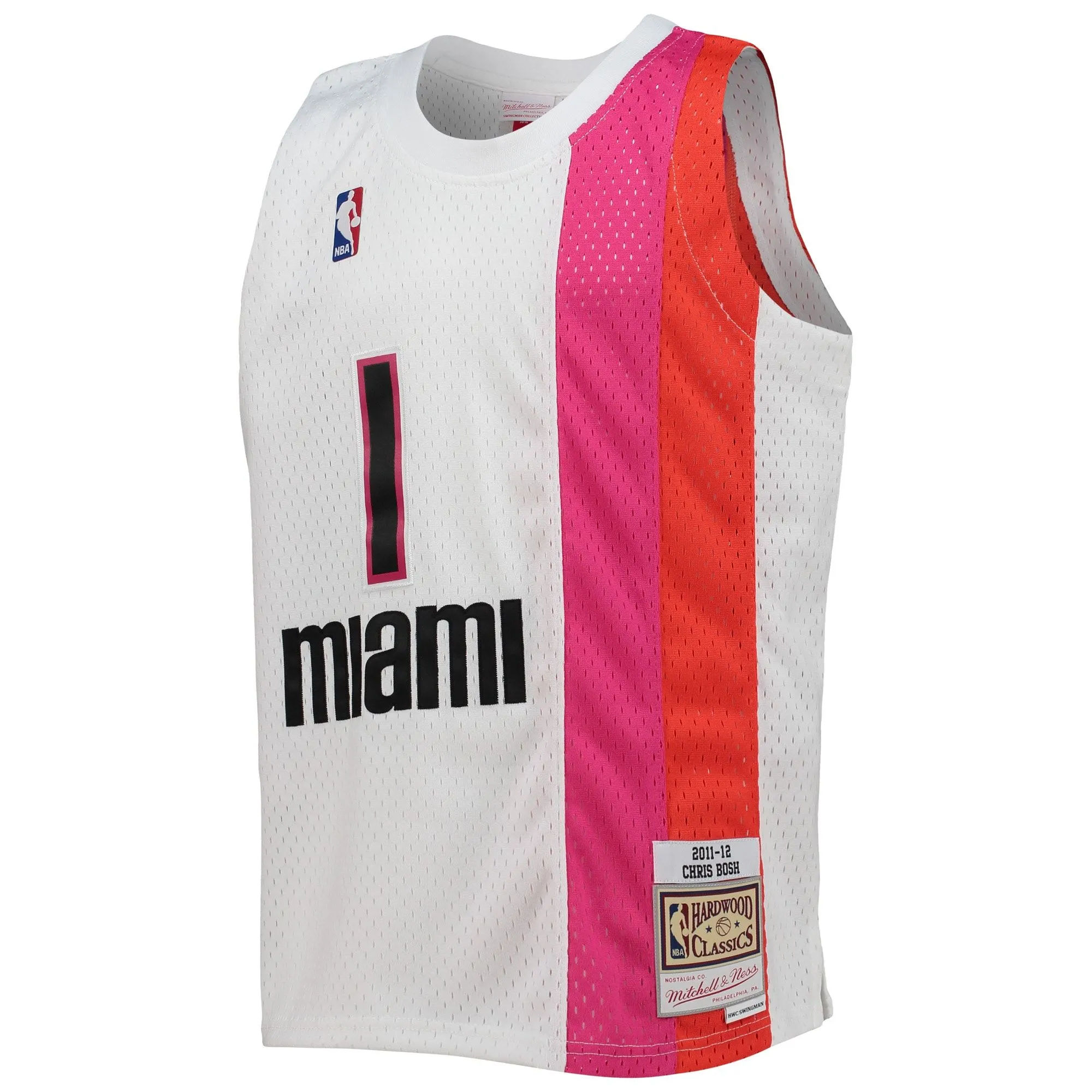 Chris Bosh Miami Heat Mitchell & Ness Youth 2011/12 Hardwood Classics Swingman Jersey - White