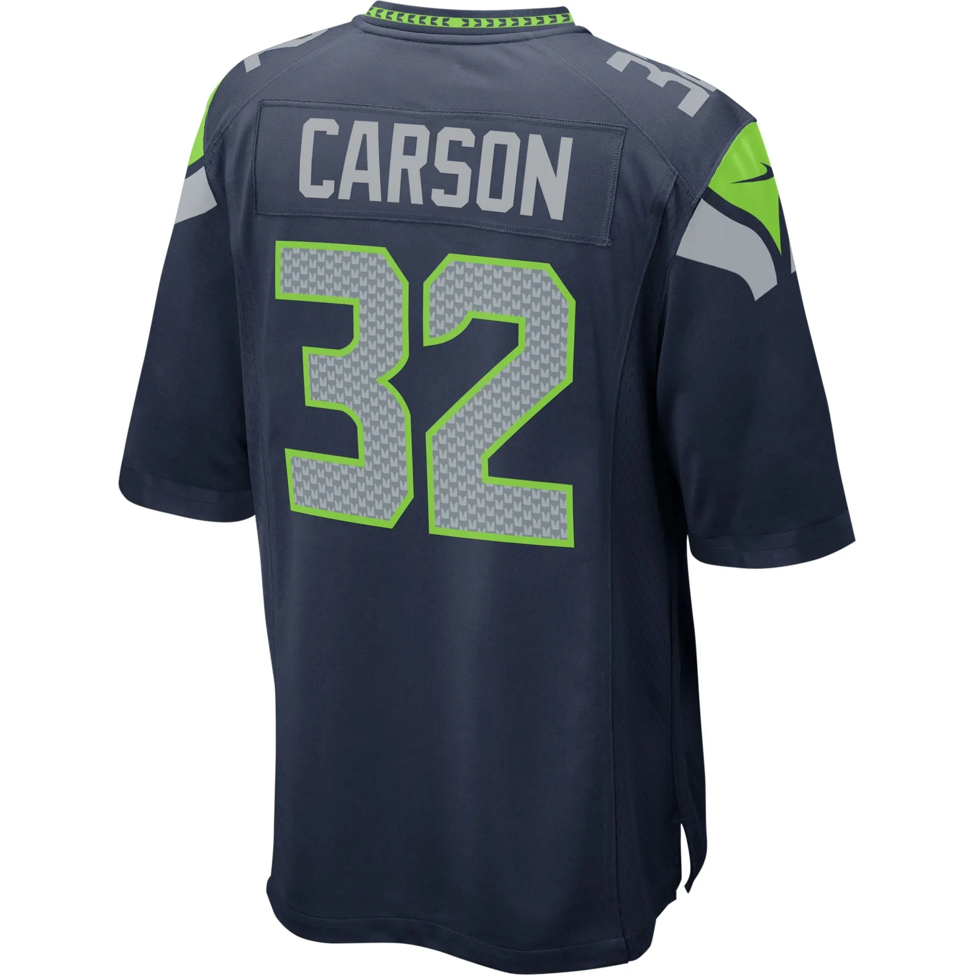 Chris Carson Seattle Seahawks  Game Player Jersey - Navy