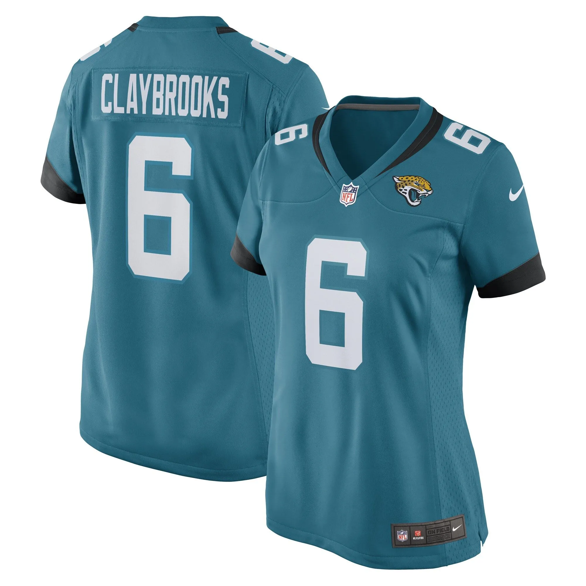 Chris Claybrooks Jacksonville Jaguars  Women's Game Player Jersey - Teal