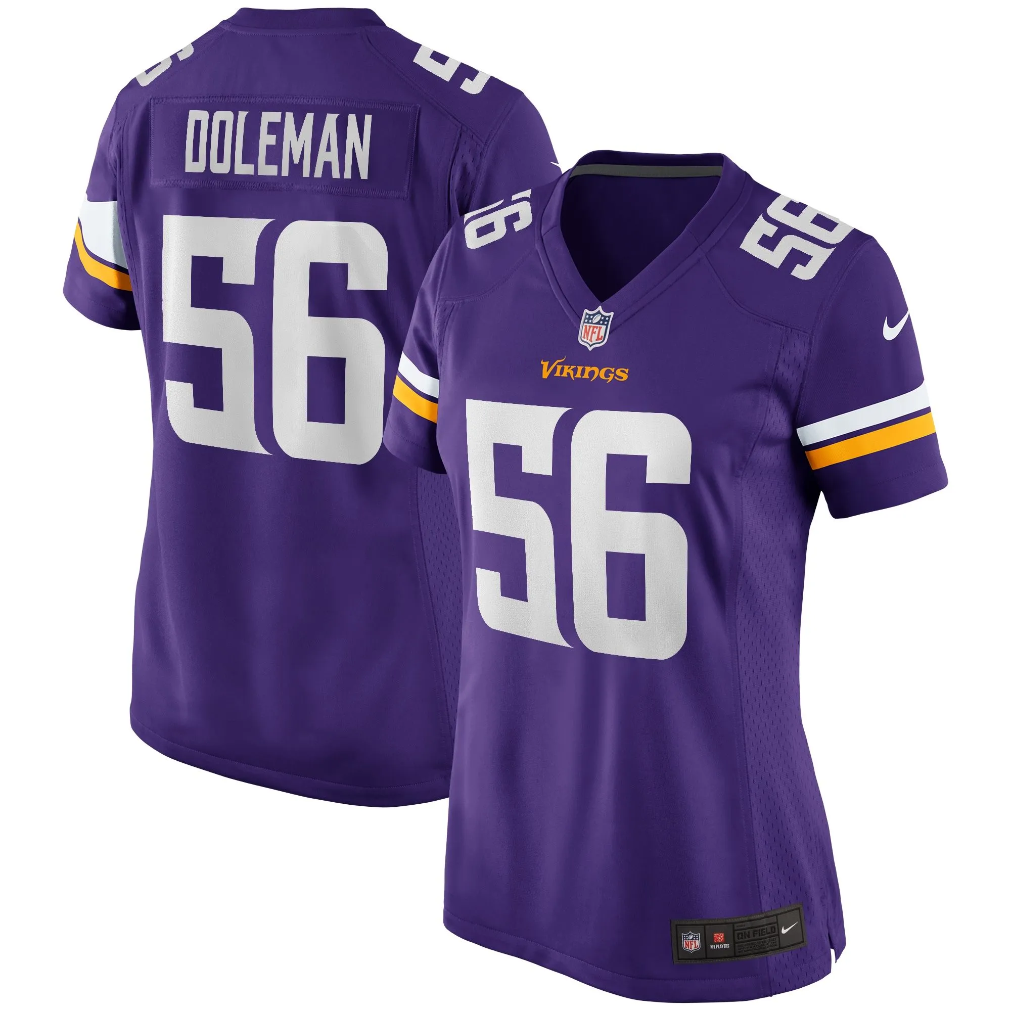 Chris Doleman Minnesota Vikings  Women's Game Retired Player Jersey - Purple