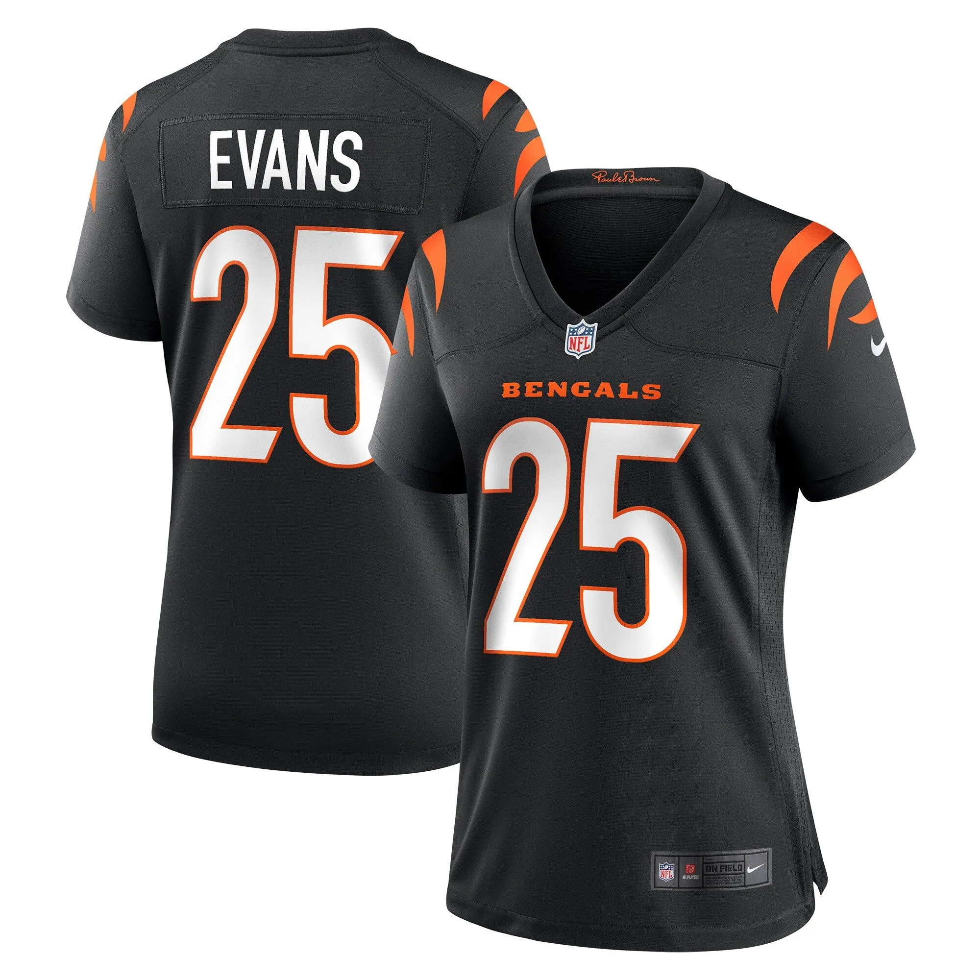 Chris Evans Cincinnati Bengals  Women's Game Jersey - Black