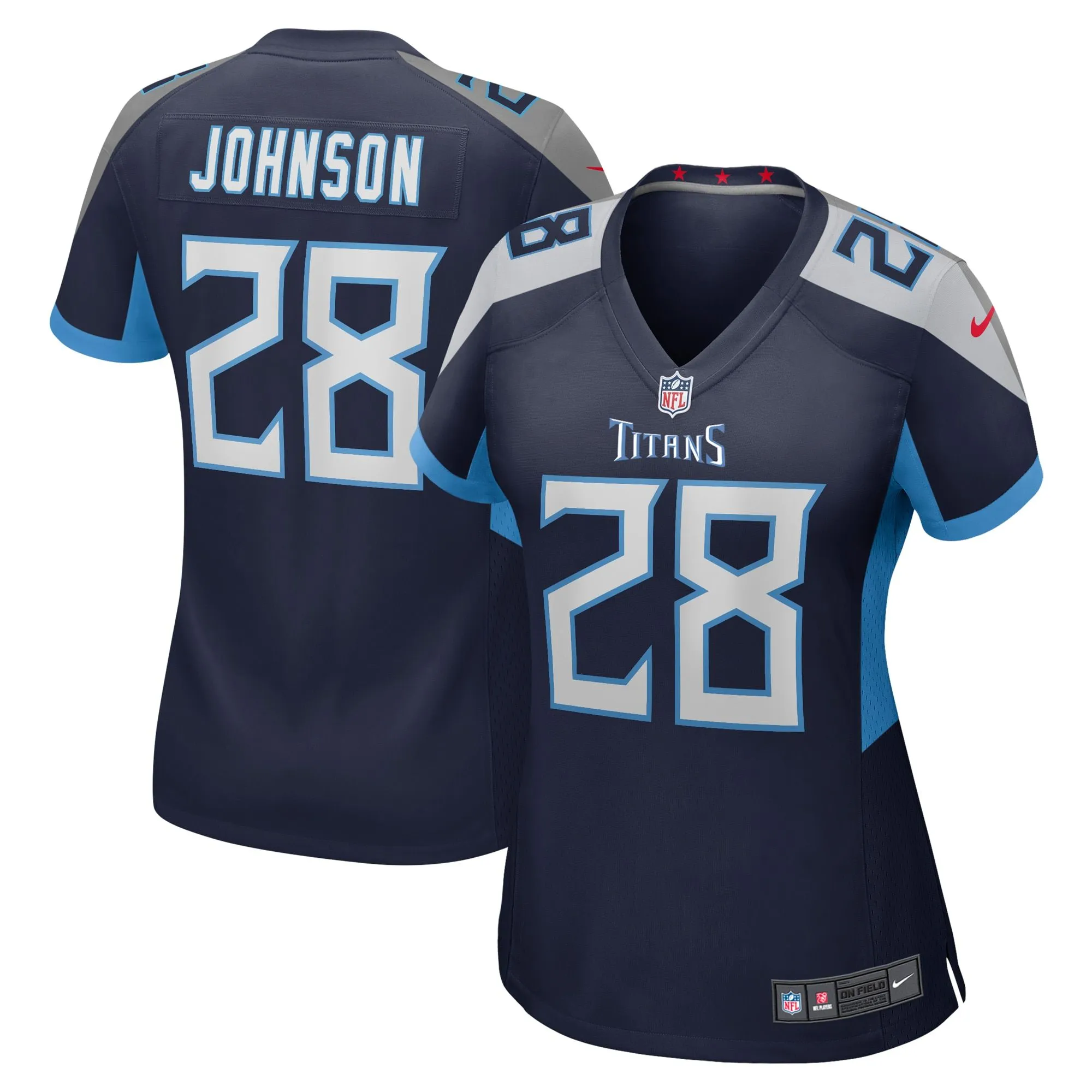 Chris Johnson Tennessee Titans Women's  Retired Player Game Jersey - Navy