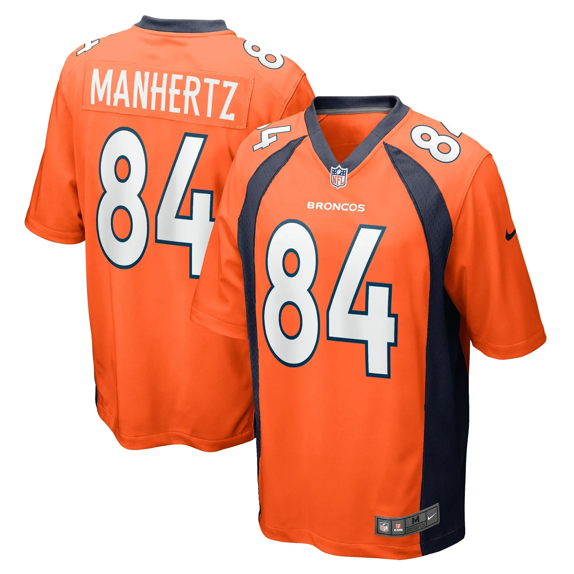 Chris Manhertz Denver Broncos  Game Player Jersey - Orange