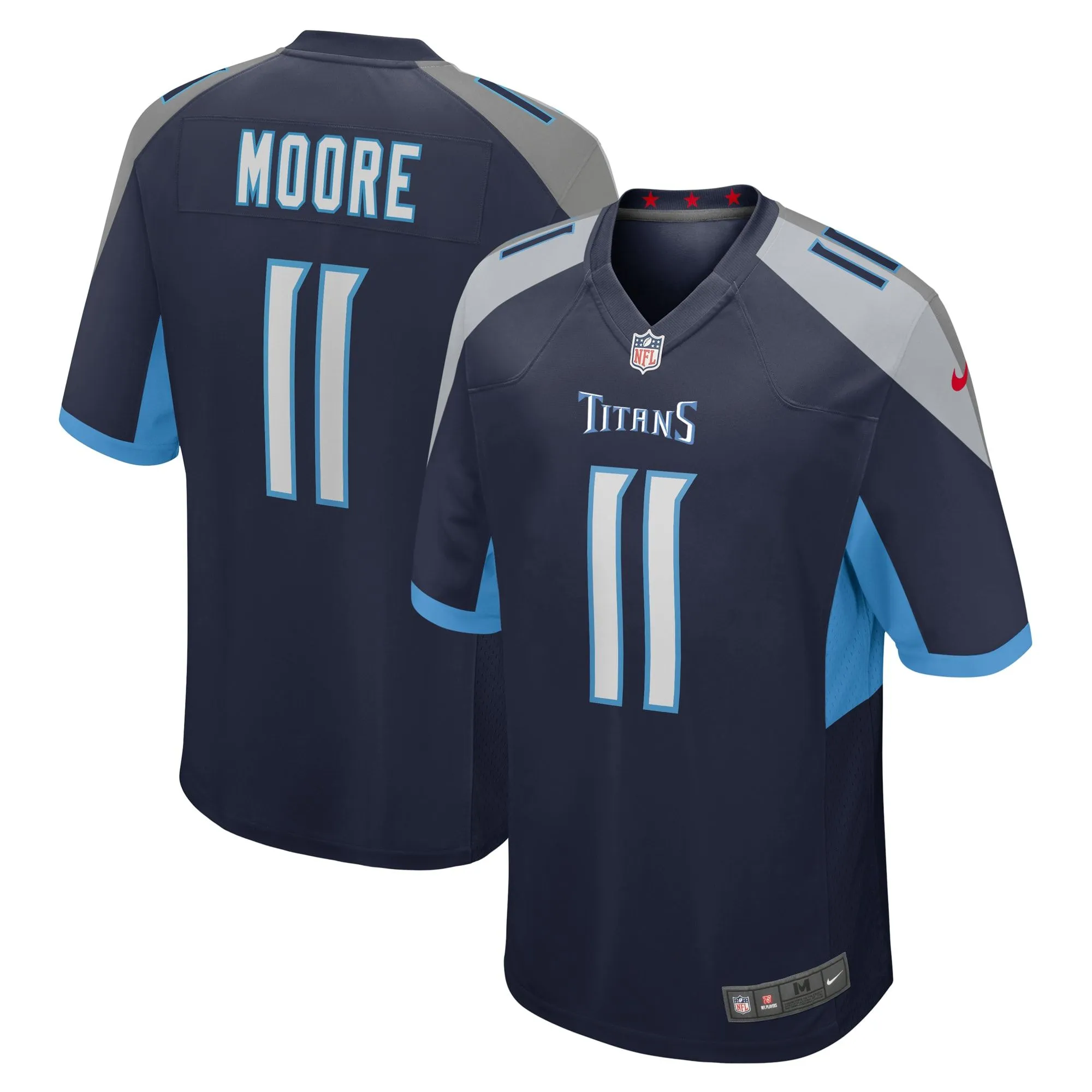 Chris Moore Tennessee Titans   Game Jersey -  Navy