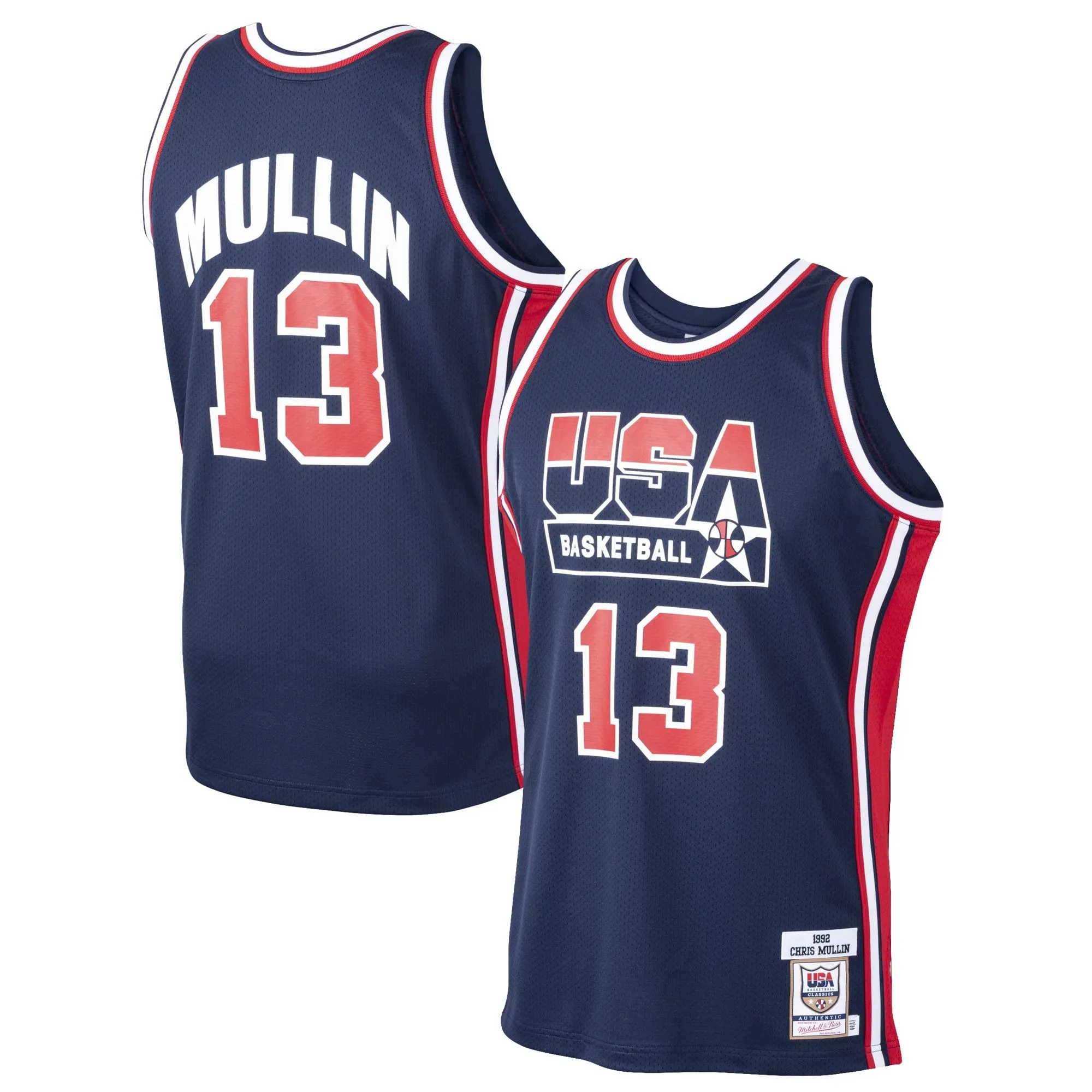 Chris Mullin USA Basketball Mitchell & Ness 1992 Dream Team  Jersey - Navy