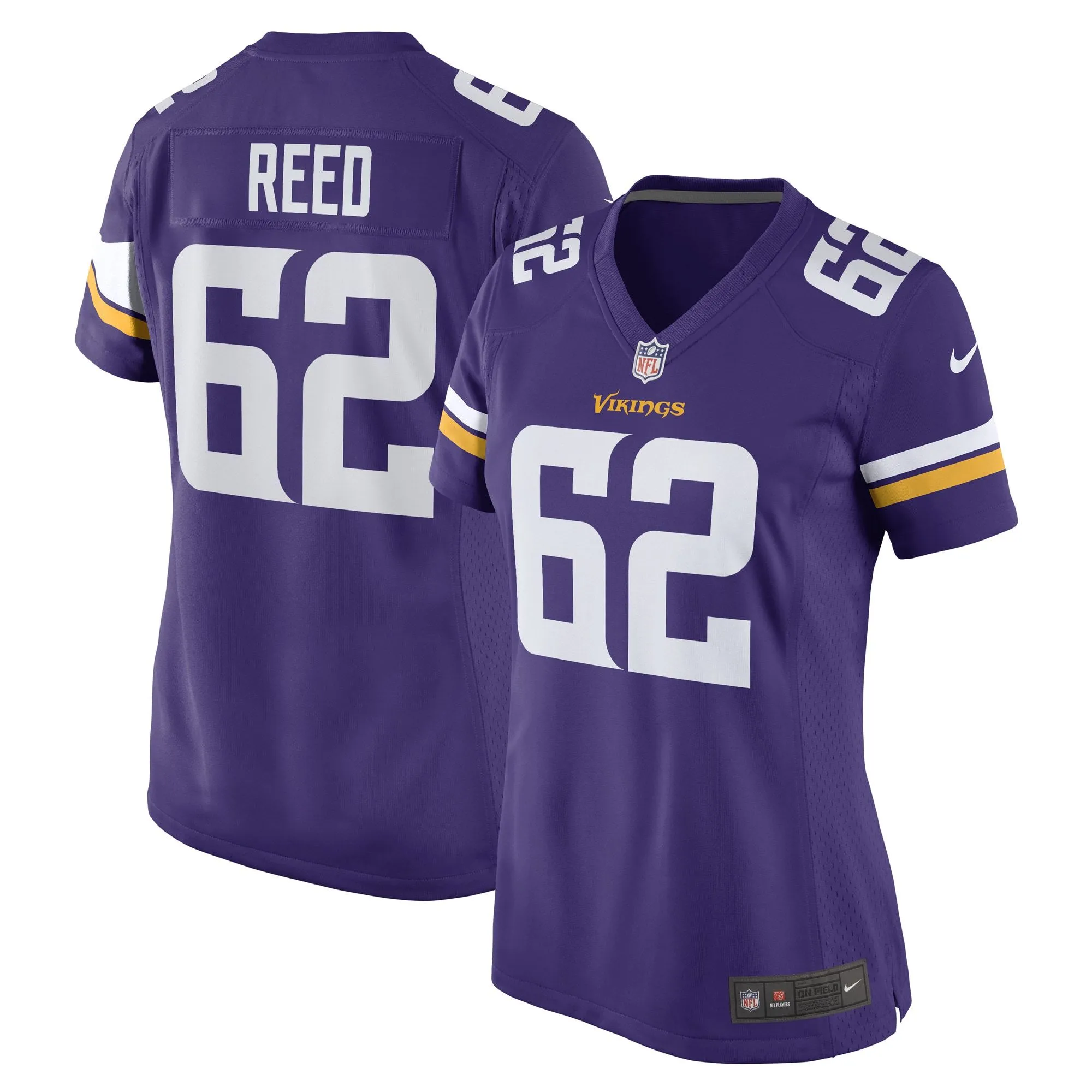 Chris Reed Minnesota Vikings  Women's Game Player Jersey - Purple