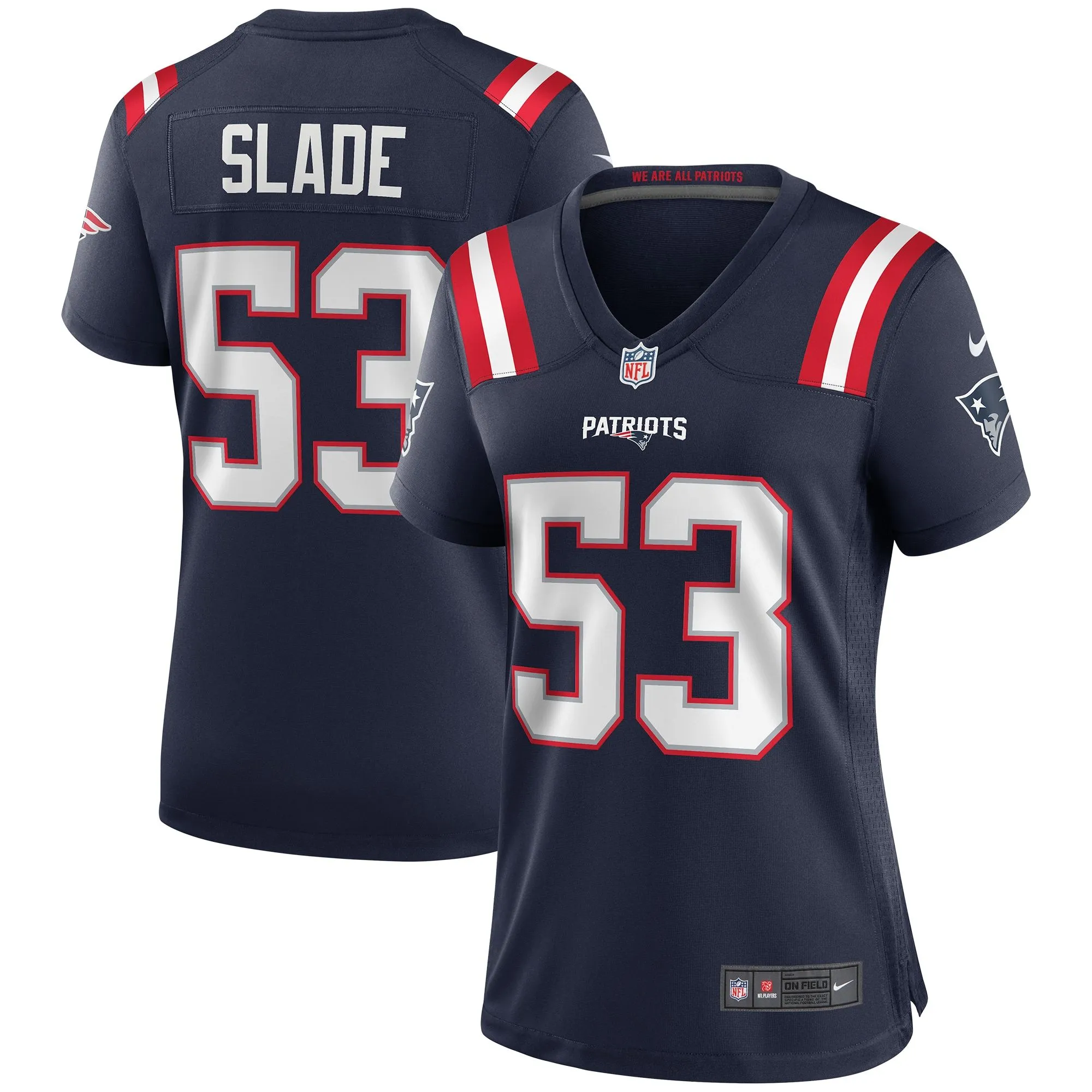 Chris Slade New England Patriots  Women's Game Retired Player Jersey - Navy