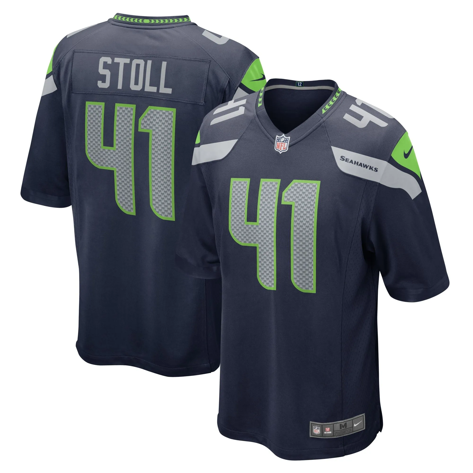 Chris Stoll Seattle Seahawks   Game Jersey - College Navy