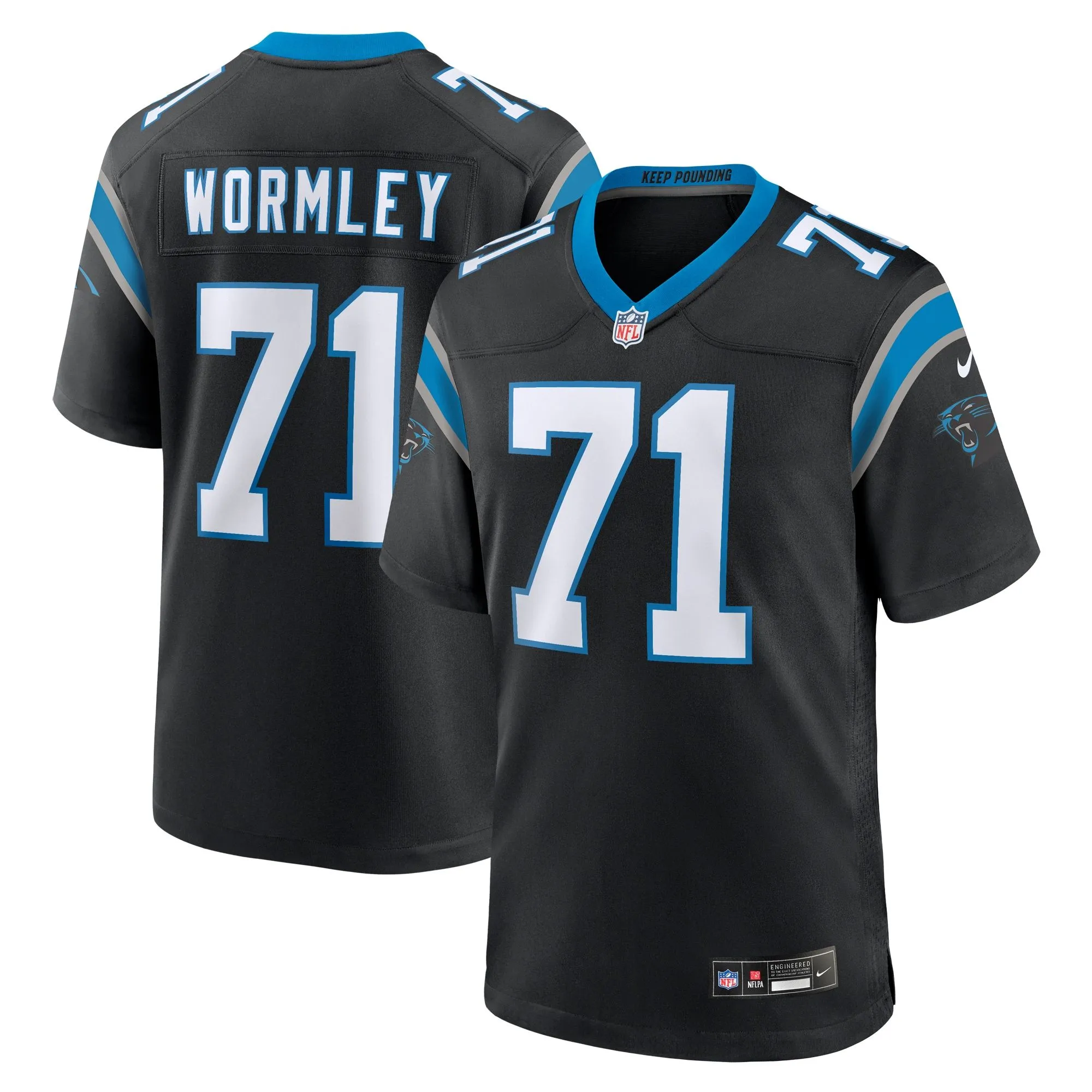 Chris Wormley Carolina Panthers   Game Jersey -  Black