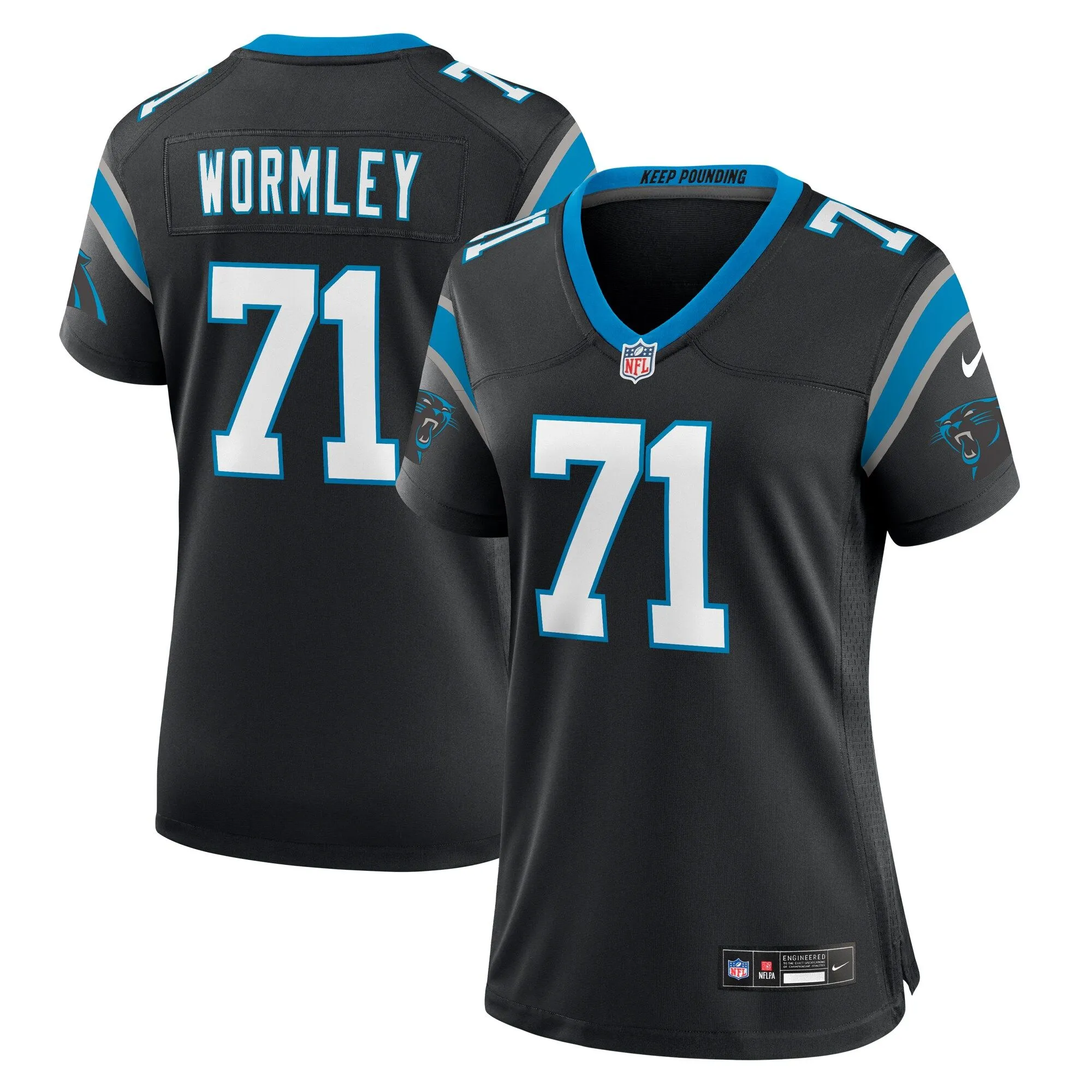 Chris Wormley Carolina Panthers  Women's  Game Jersey -  Black