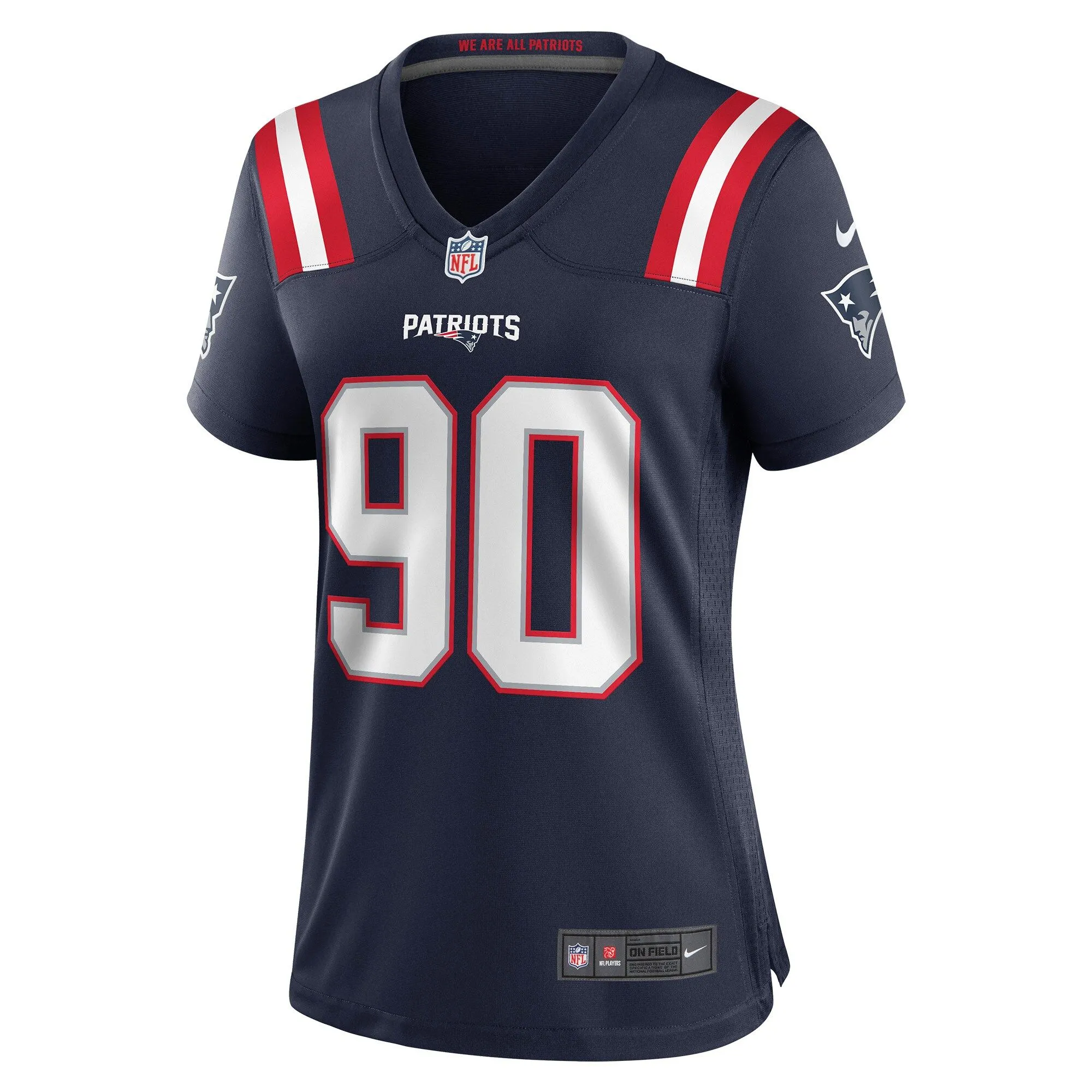 Christian Barmore New England Patriots  Women's Player Game Jersey - Navy