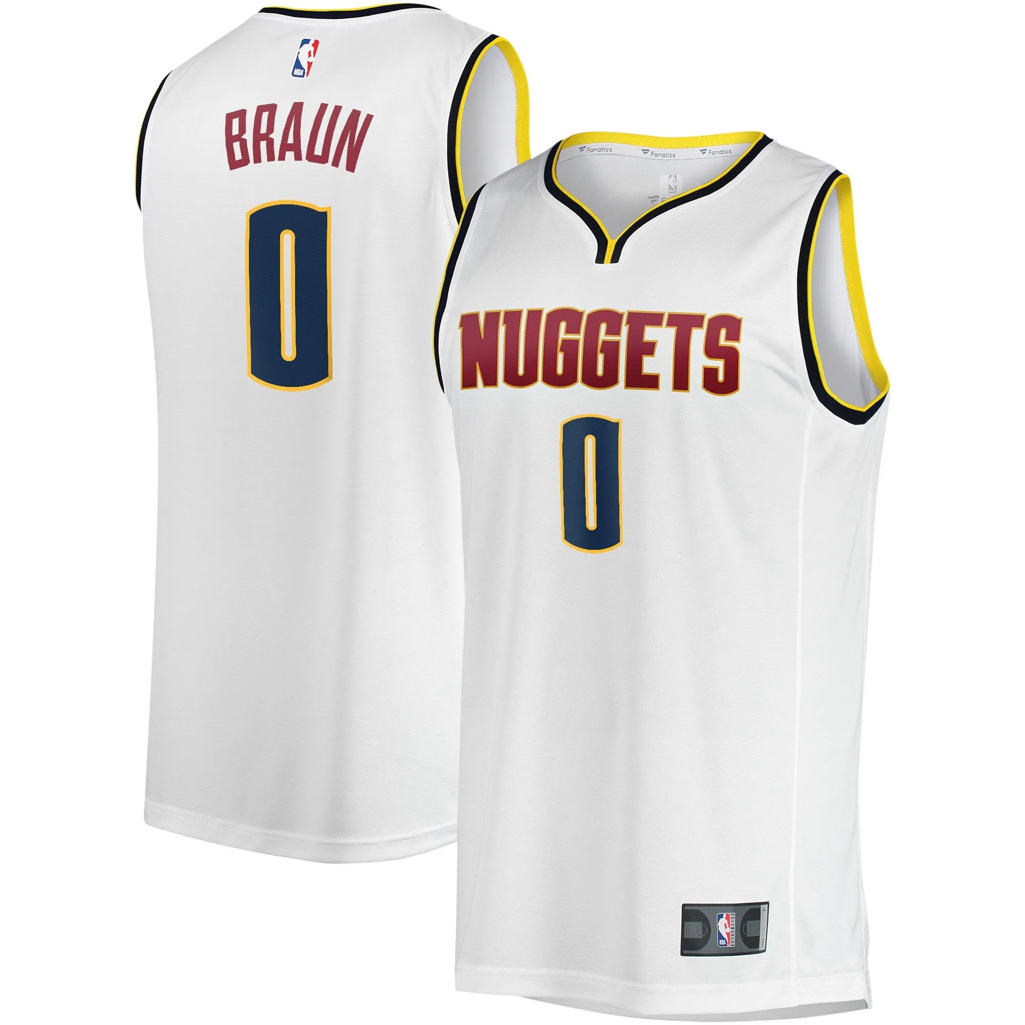 Christian Braun Denver Nuggets Fanatics Branded Youth Fast Break Player Jersey - Association Edition - White