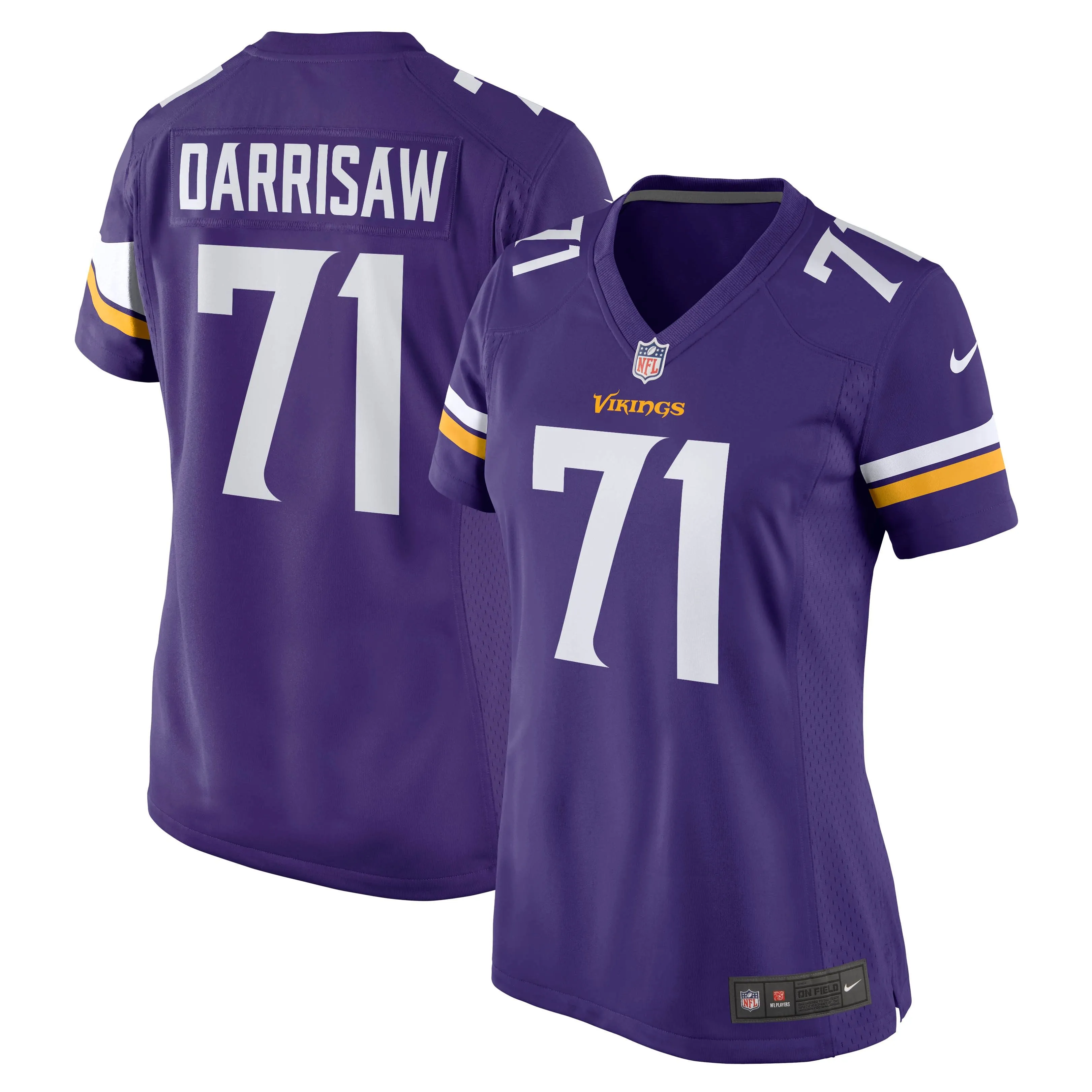 Christian Darrisaw Minnesota Vikings  Women's Game Jersey - Purple