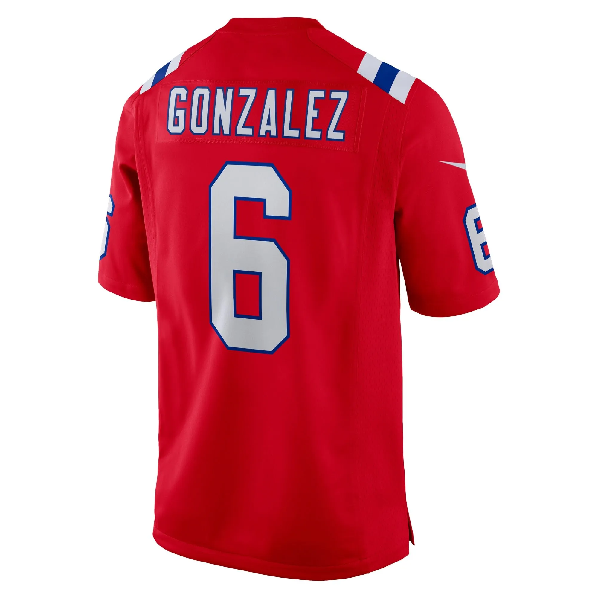 Christian Gonzalez New England Patriots  Alternate Team Game Jersey - Red